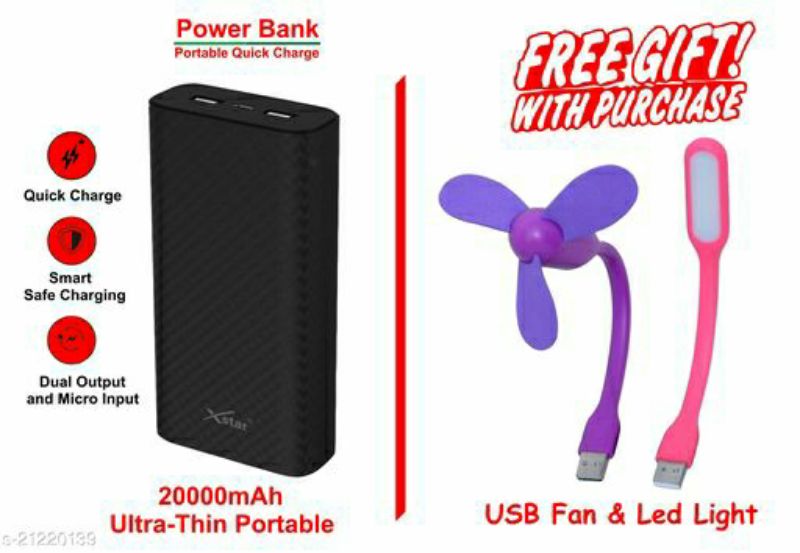 Buy Xstar 20000mAh Li-Polymer Power Bank with fast charging mi