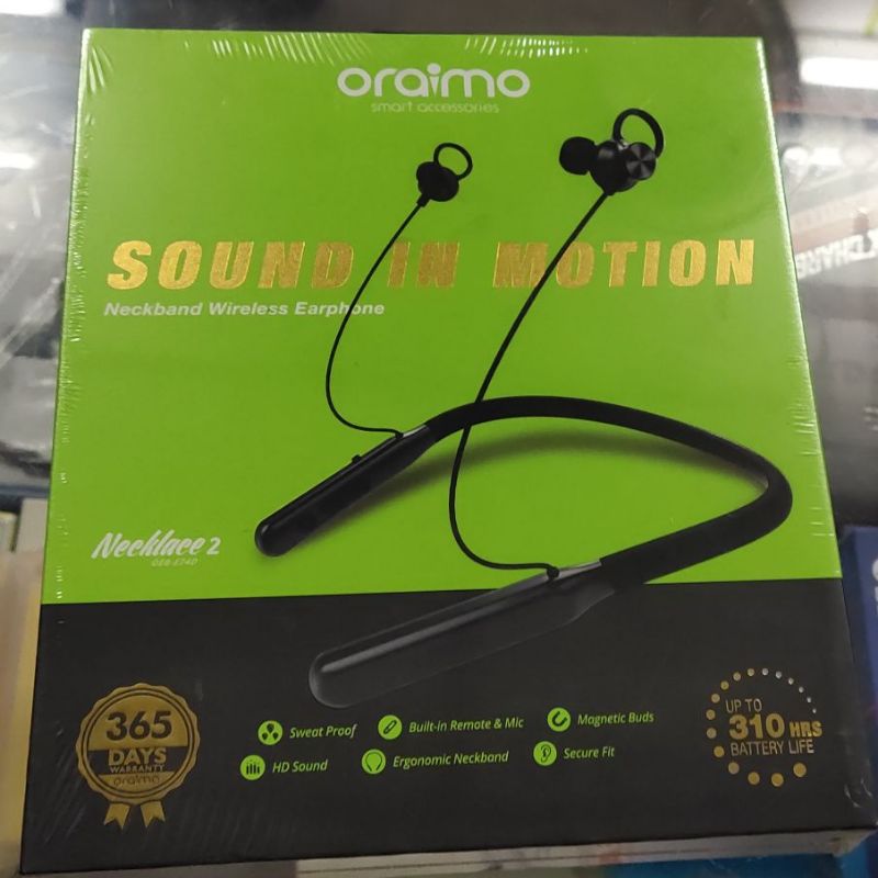 Buy Oraimo Neckband Upto 310hrs Battery Life OEB E74D online from