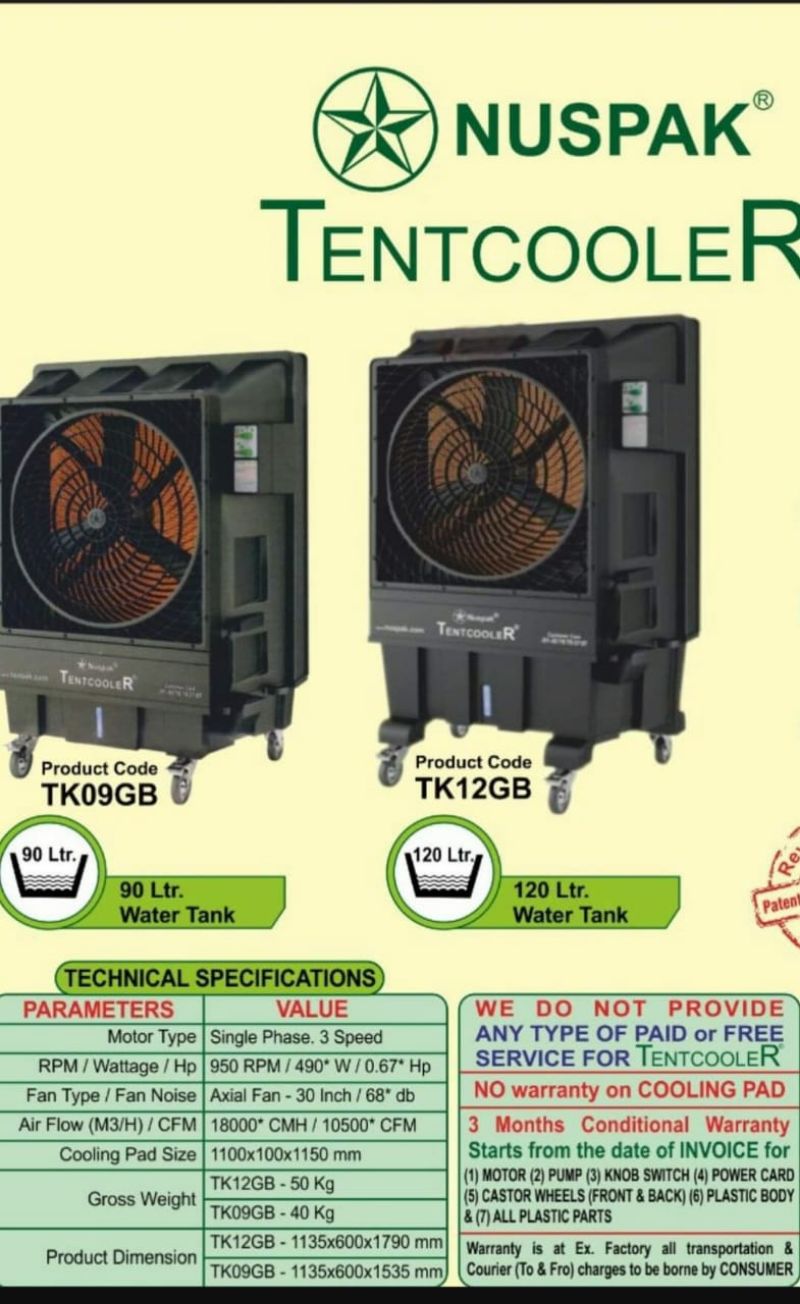 Tent cooler hot sale nuspak