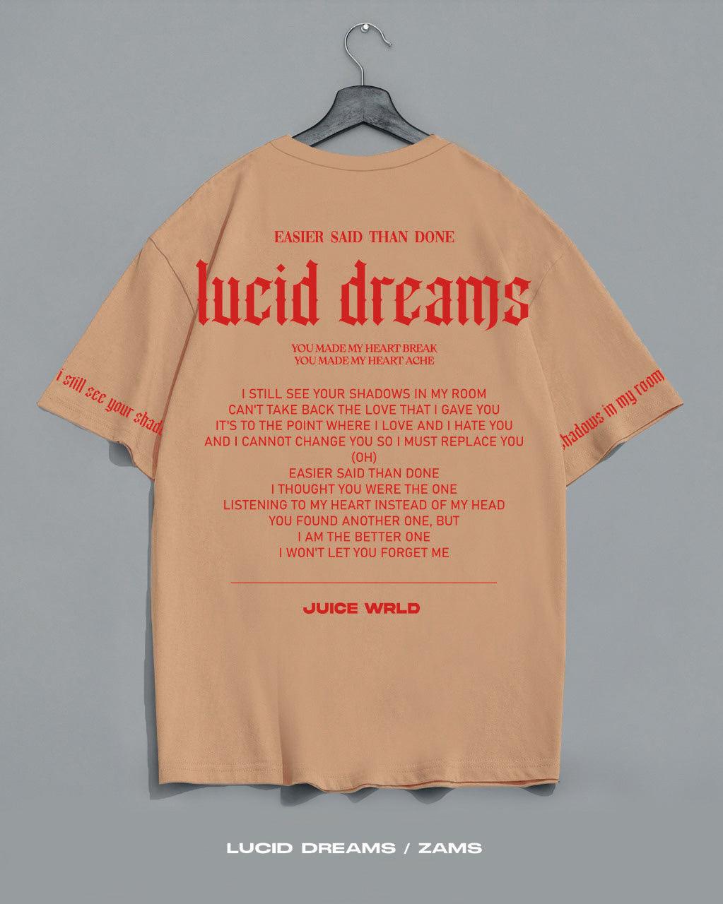 ZAMS Lucid Dreams Oversized T-Shirts - 100% Premium Cotton, 220
