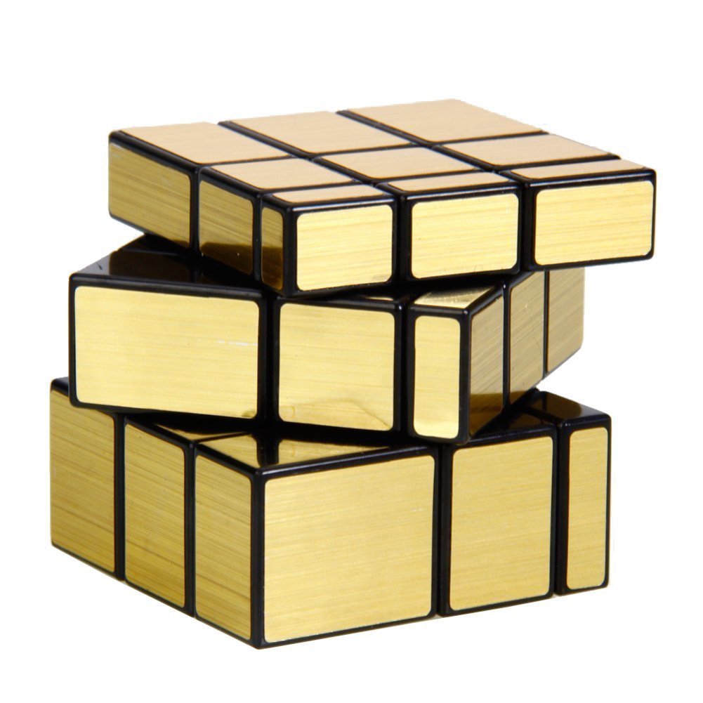QiYi Gold Mirror Cube 3x3x3 Speed Cube, Gold Hawkister