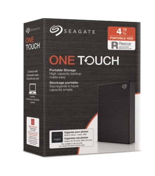 Buy 4TB SEAGATE ONE TOUCH 2.5'' PORTABLE HARD DRIVE Red