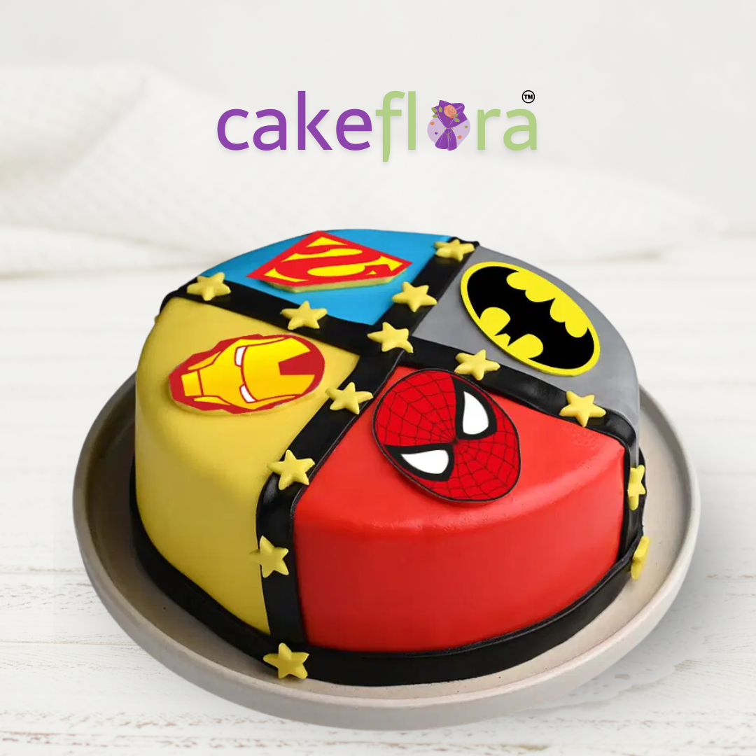 Super Hero Kids Cake - Perfect for Birthday Celebrations
