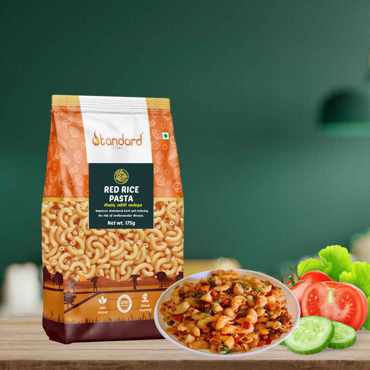 Buy Red Rice Pasta (175 gm) - Healthy & Gluten-Free
