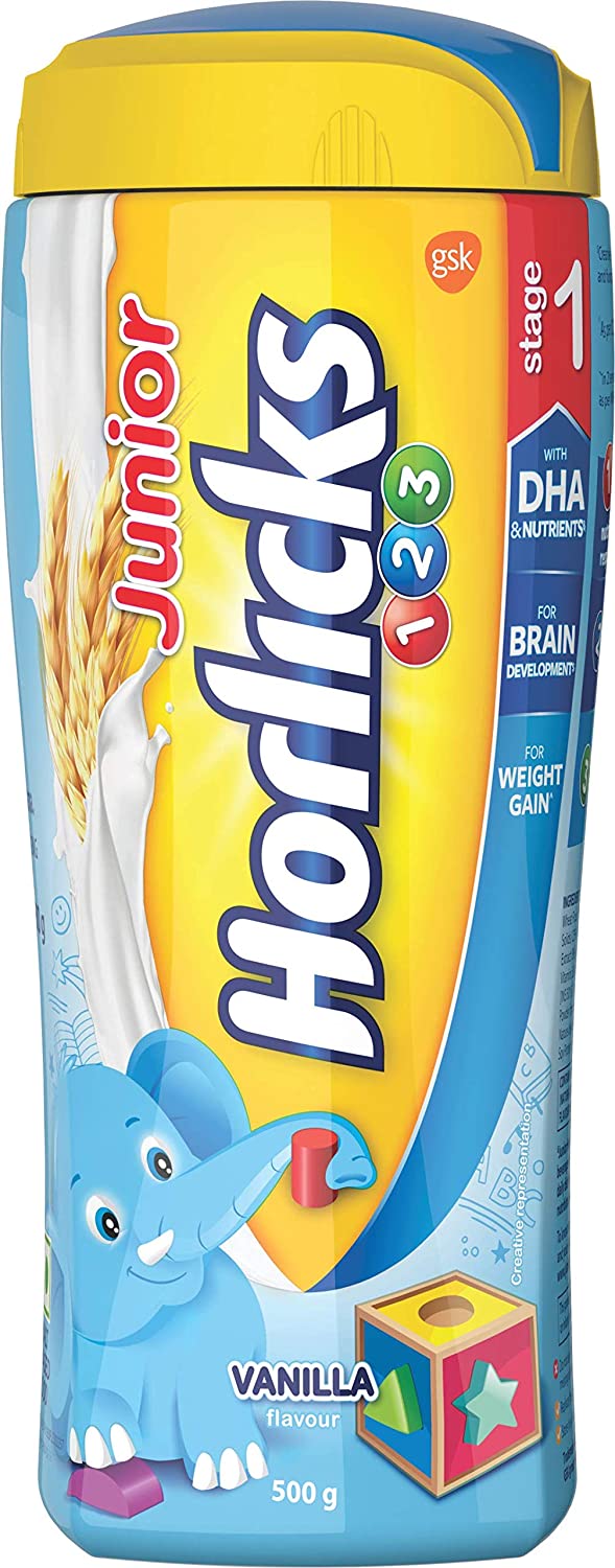 Buy Horlicks Junior Vanilla Stage 500g online from Flipkart Grocery