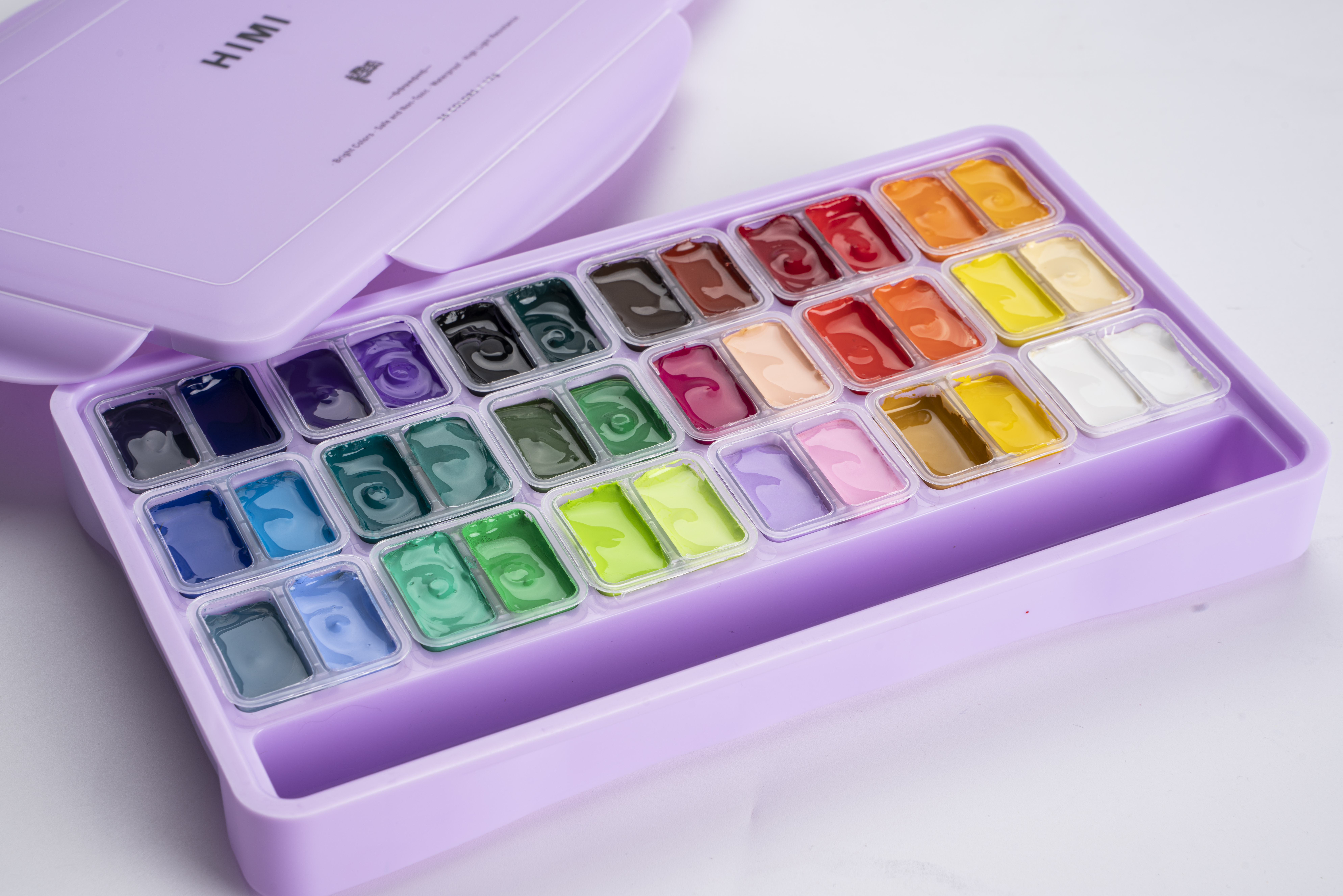 HIMI Gouache Paint Set -41 PCS Painting Kit-24 Jelly Cup Design Gouach –  AOOKMIYA