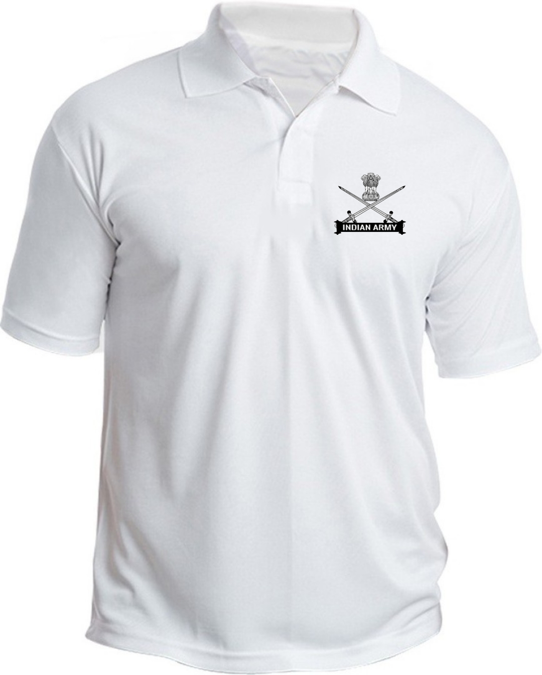 Indian Army Logo T Shirt in White Exclusive on BatoMart