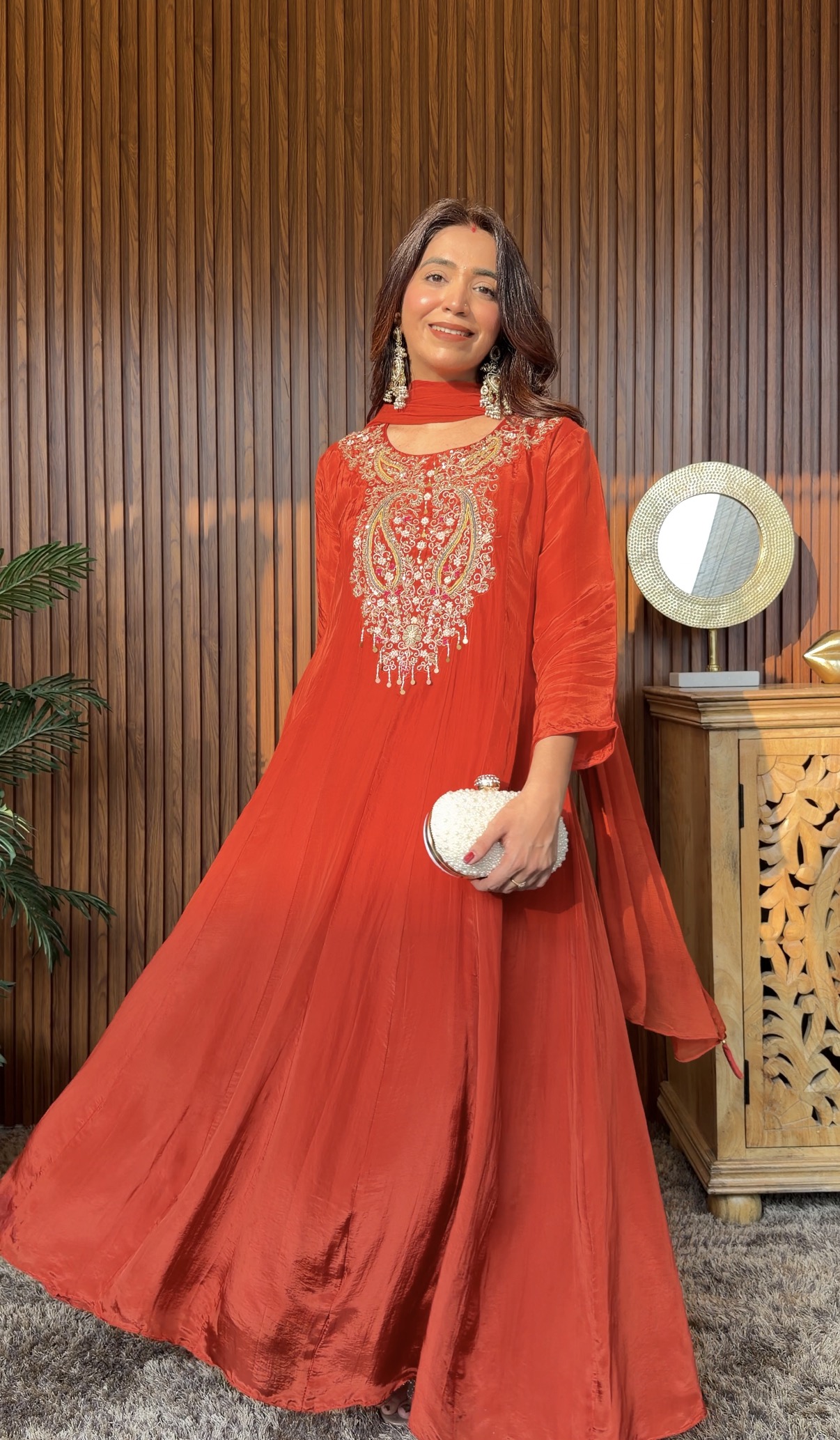 Aavira Hand-Embroidered Anarkali