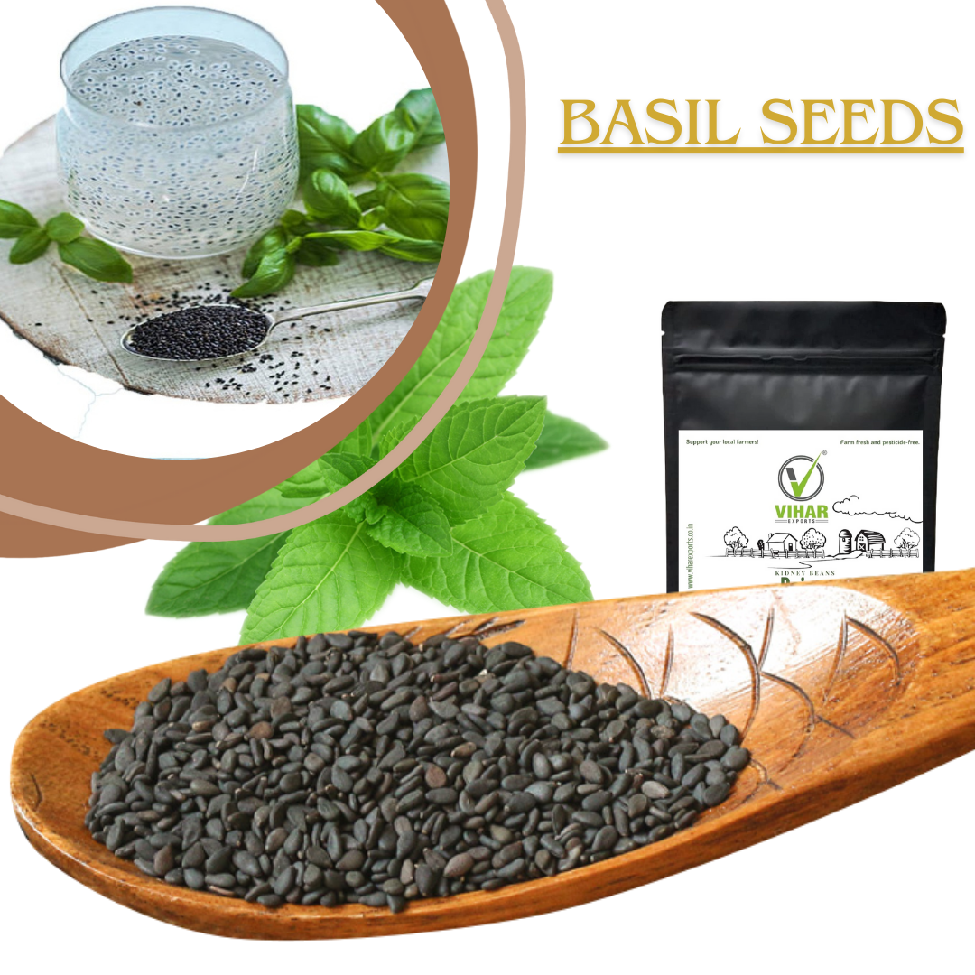 Buy Basil Seeds in 200g 500g 1Kg Vihar Exports