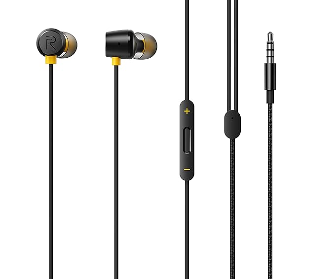 realme Buds 2 Wired Earphones with Mic (Black) - Image 1