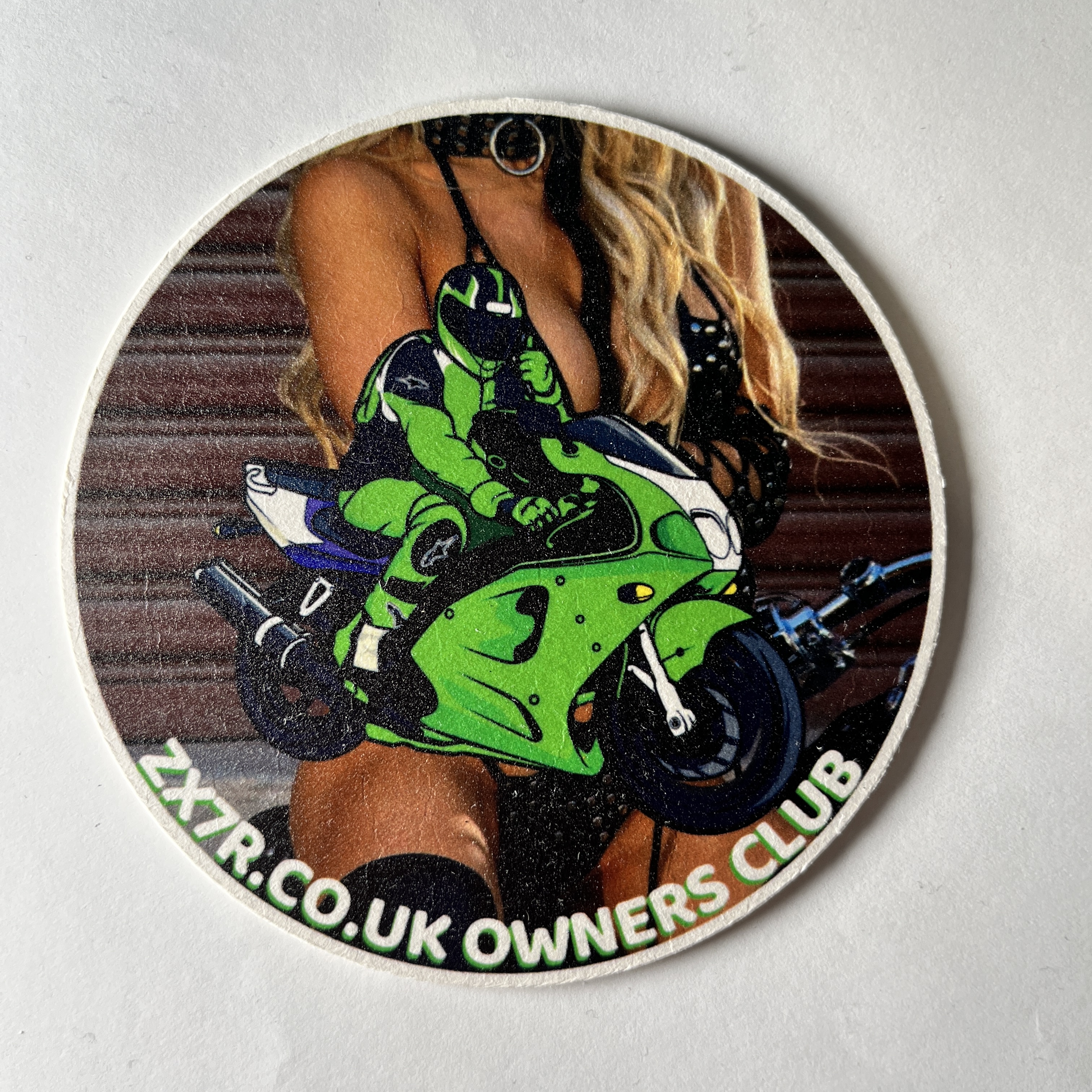 9.5cm GREEN SEXY ZX7r Cardboard Coasters Online