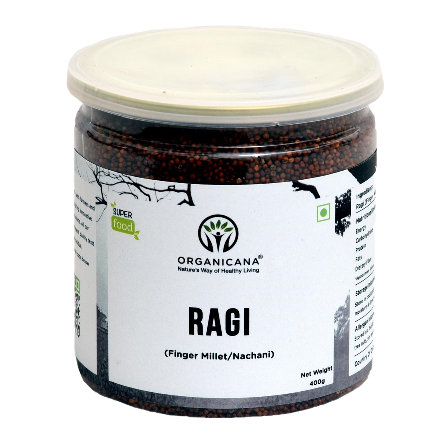 Raaagi Buy Ragi (Finger Millet) 400g Jar - Nutritious & Healthy
