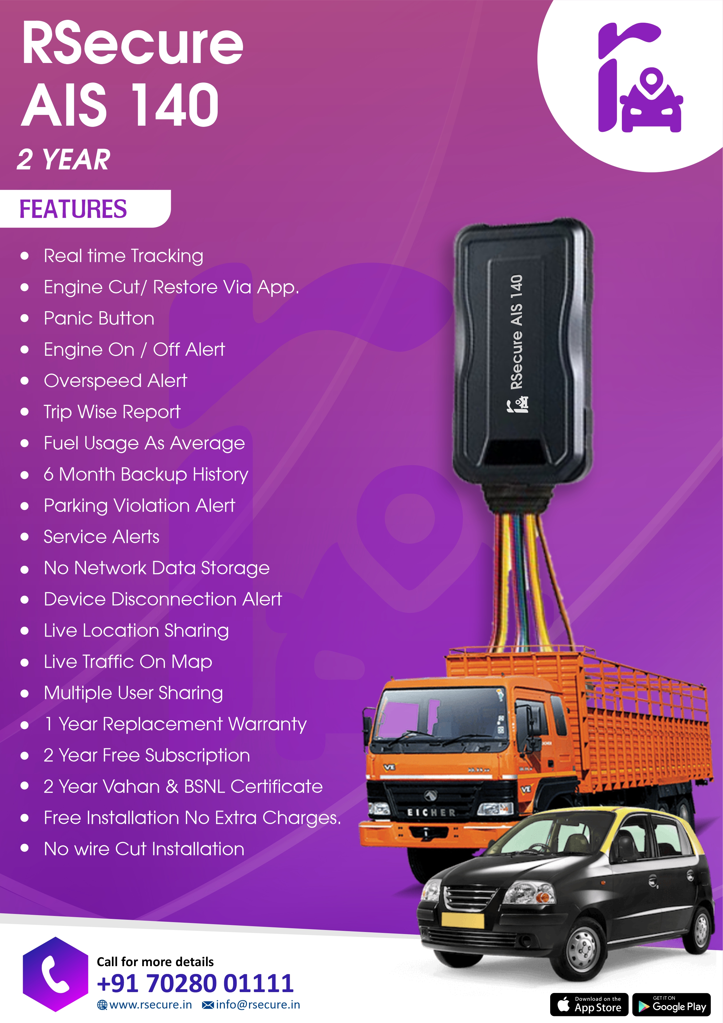 RSecure Vahanshakti RTO Passing GPS for T Permit Vehicles