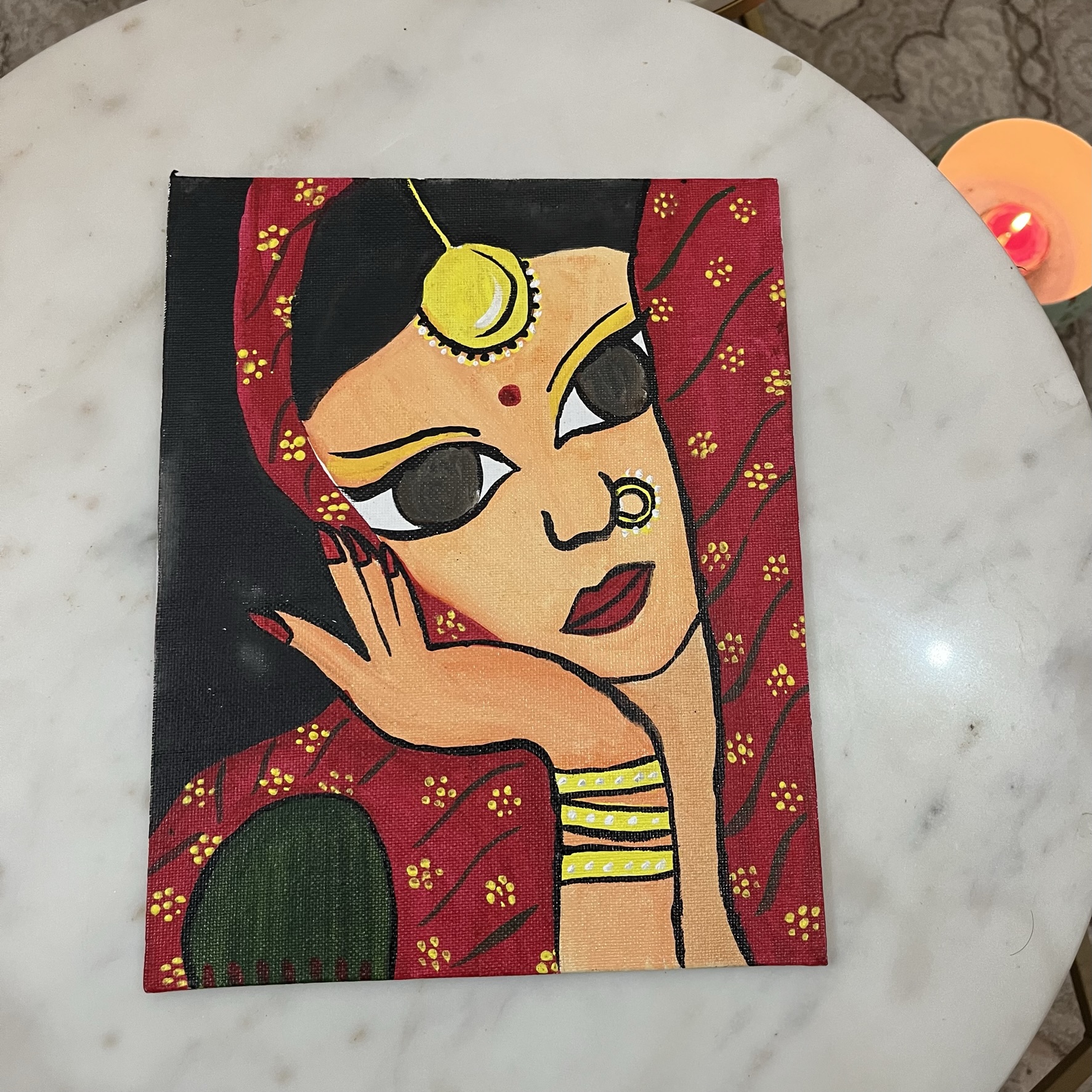 Indian Women Canvas Painting - Gabrunaari