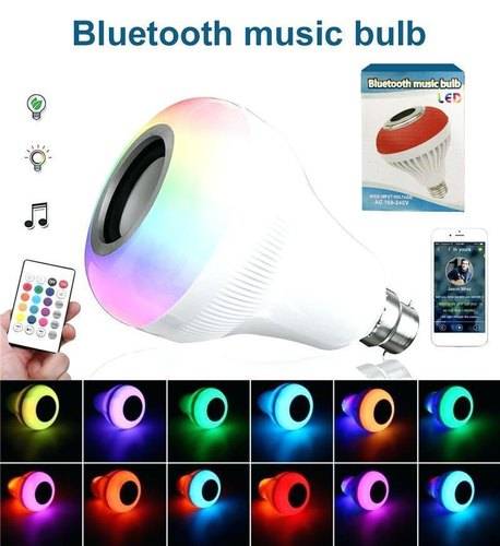 12 Watt RGB Bulb B22 Wireless Music bulb With Bluetooth Speaker,Rgb  Lights for room |Color Changing Disco lights for Home,Speaker Bulb Party  Lights,