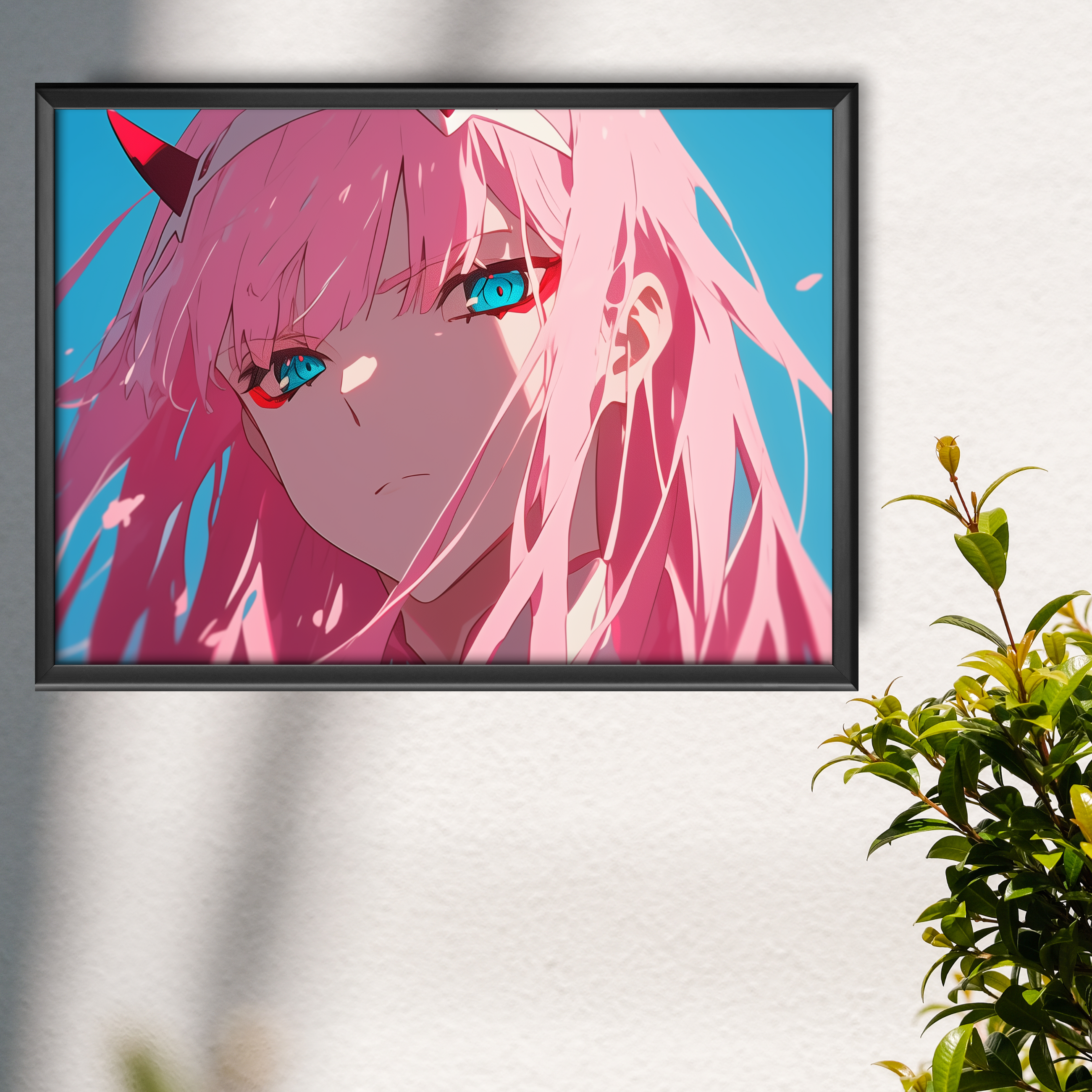 Zero Two (Darling in the Franxx) - Framed Poster - Respite Paradise