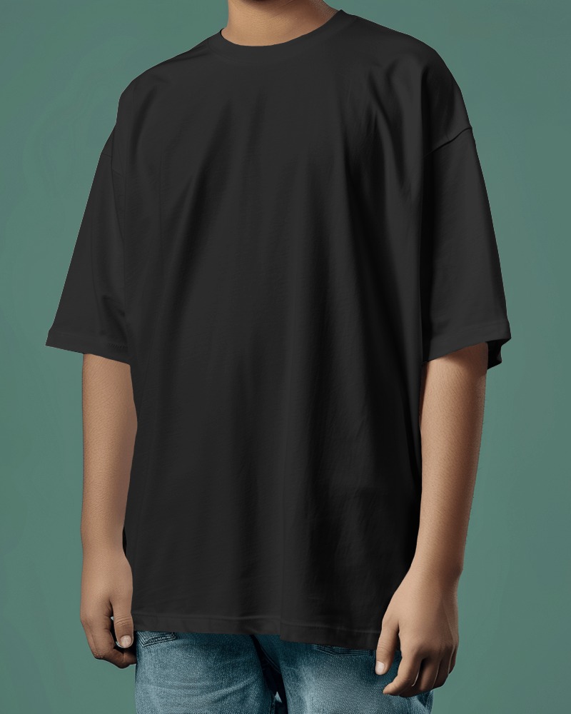 Midnight Essentials: Classic Black Oversized T-Shirt | 100