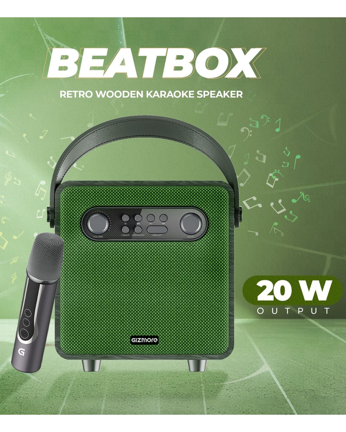 Gizmore MS520 Beatbox 20W Retro Bluetooth Speaker