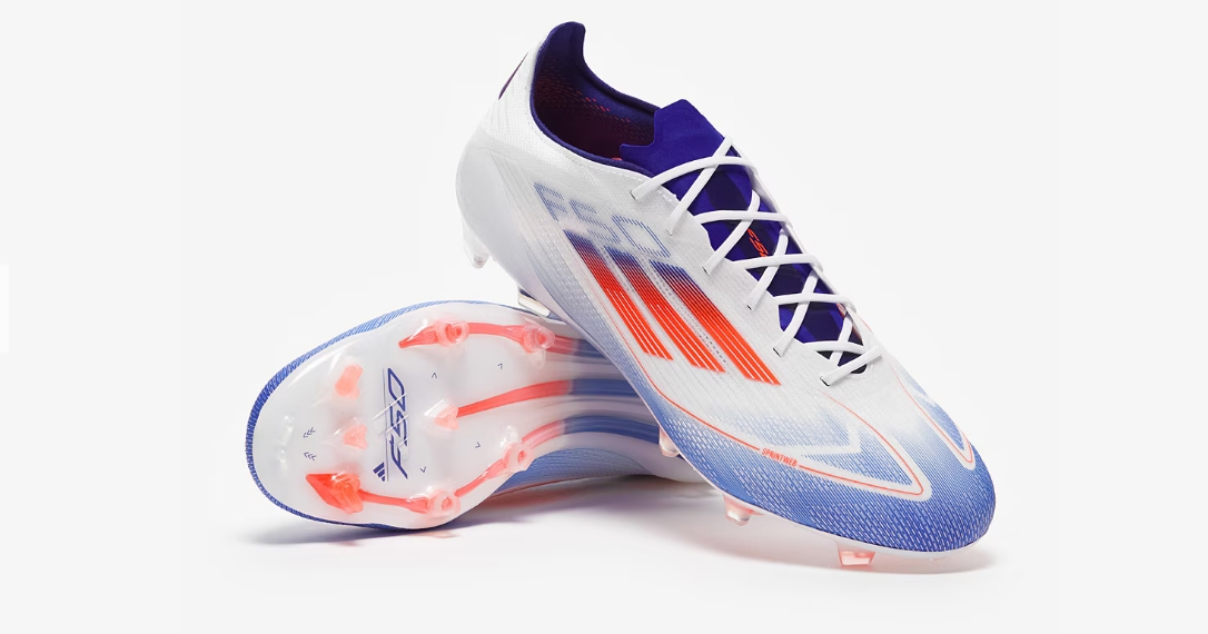 Adidas F50 FG White & Blue Laced Boots Online