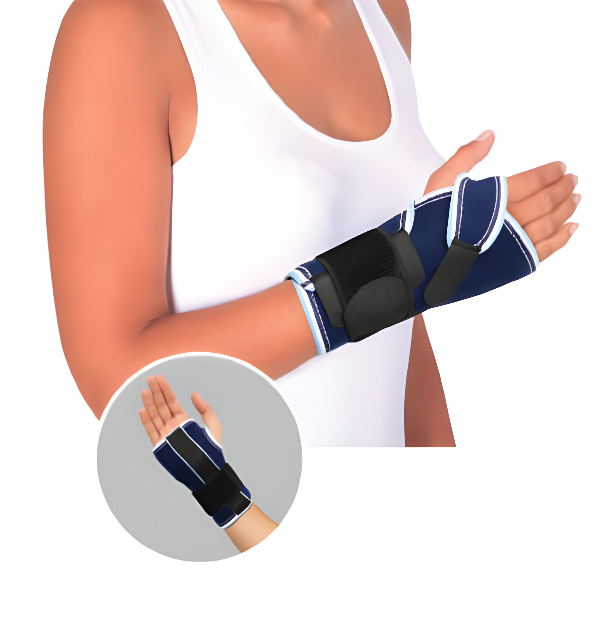 STANDARD WRIST SPLINT BLUE - Cart Sort