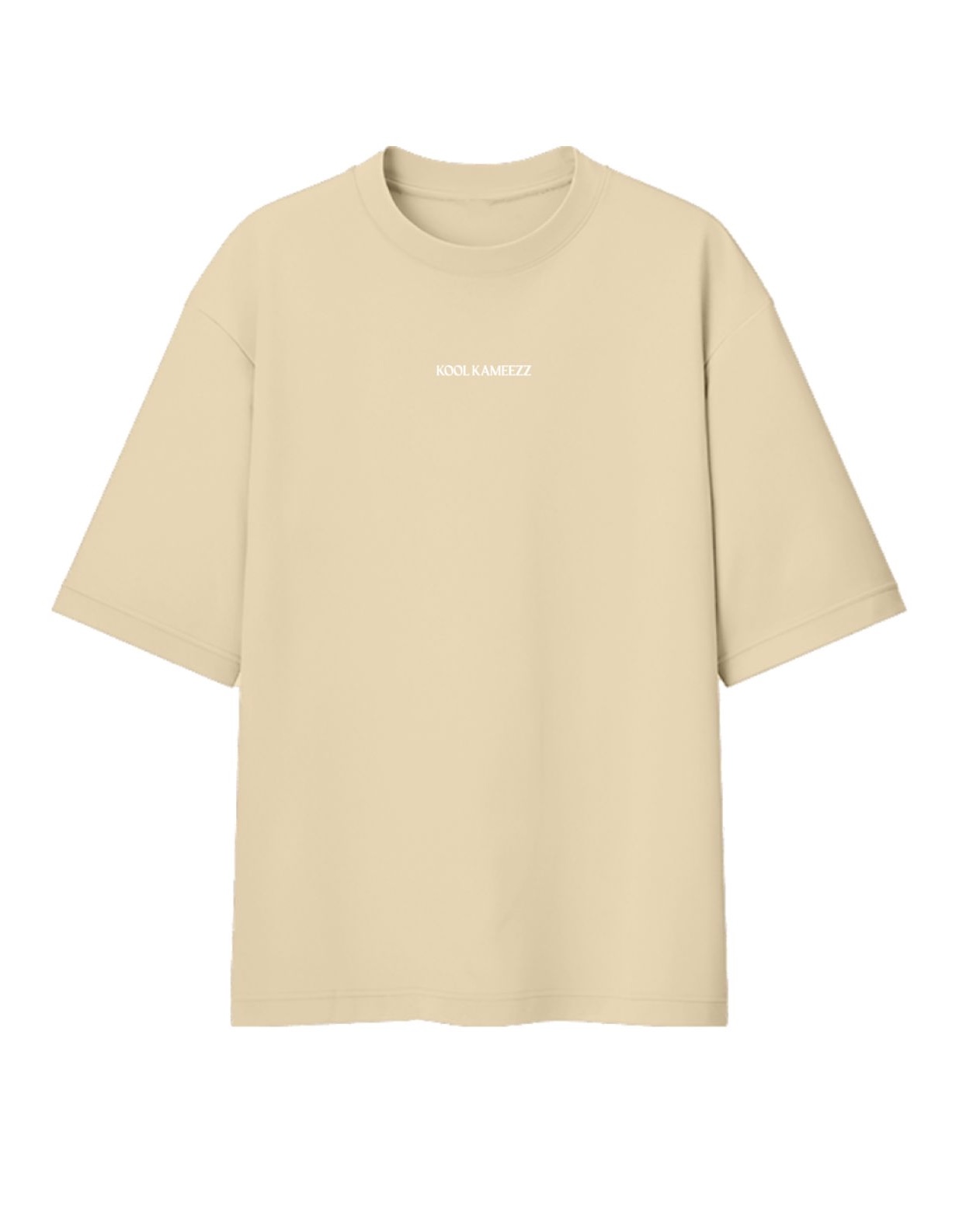 ◆PLASMA SPHERE◆ SUGAR TSHIRT IN BEIGE Ribbed T-shirt PS24S Beige Unisex Oversized T-shirt