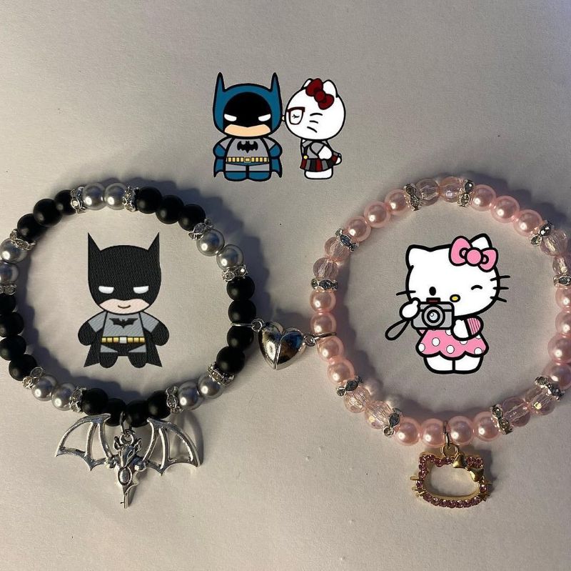 Batman & Hello kitty beads bracelet - Ashwear