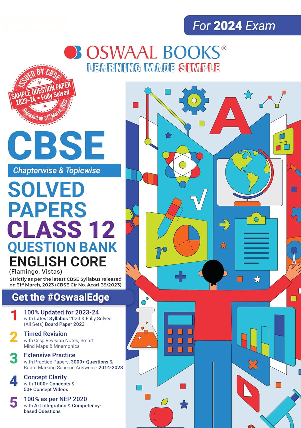 Oswaal CBSE Chapterwise Solved Papers 2023-2014 English Core Class 12th ...