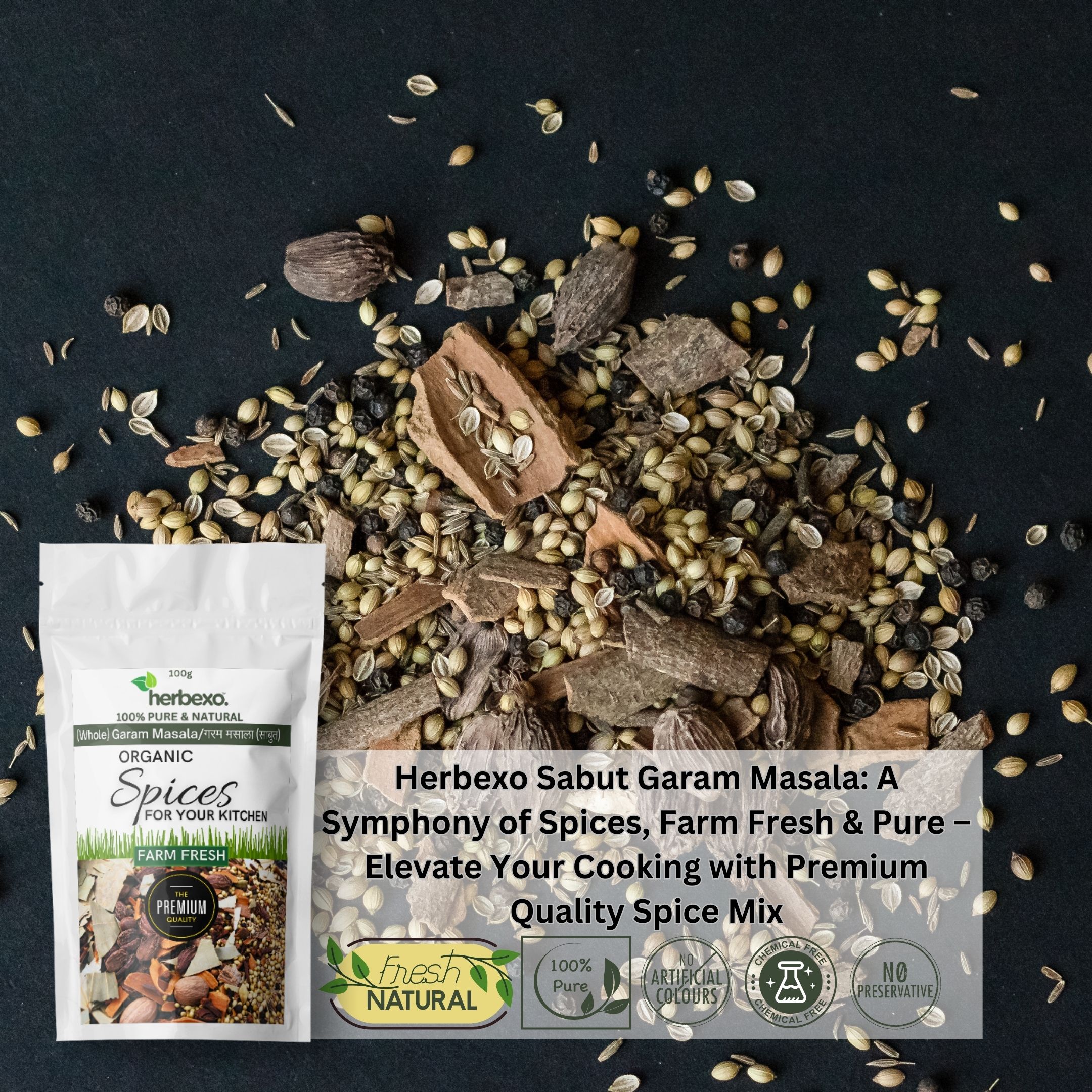 Garam Masala Sabut (100g) - Whole Spices 