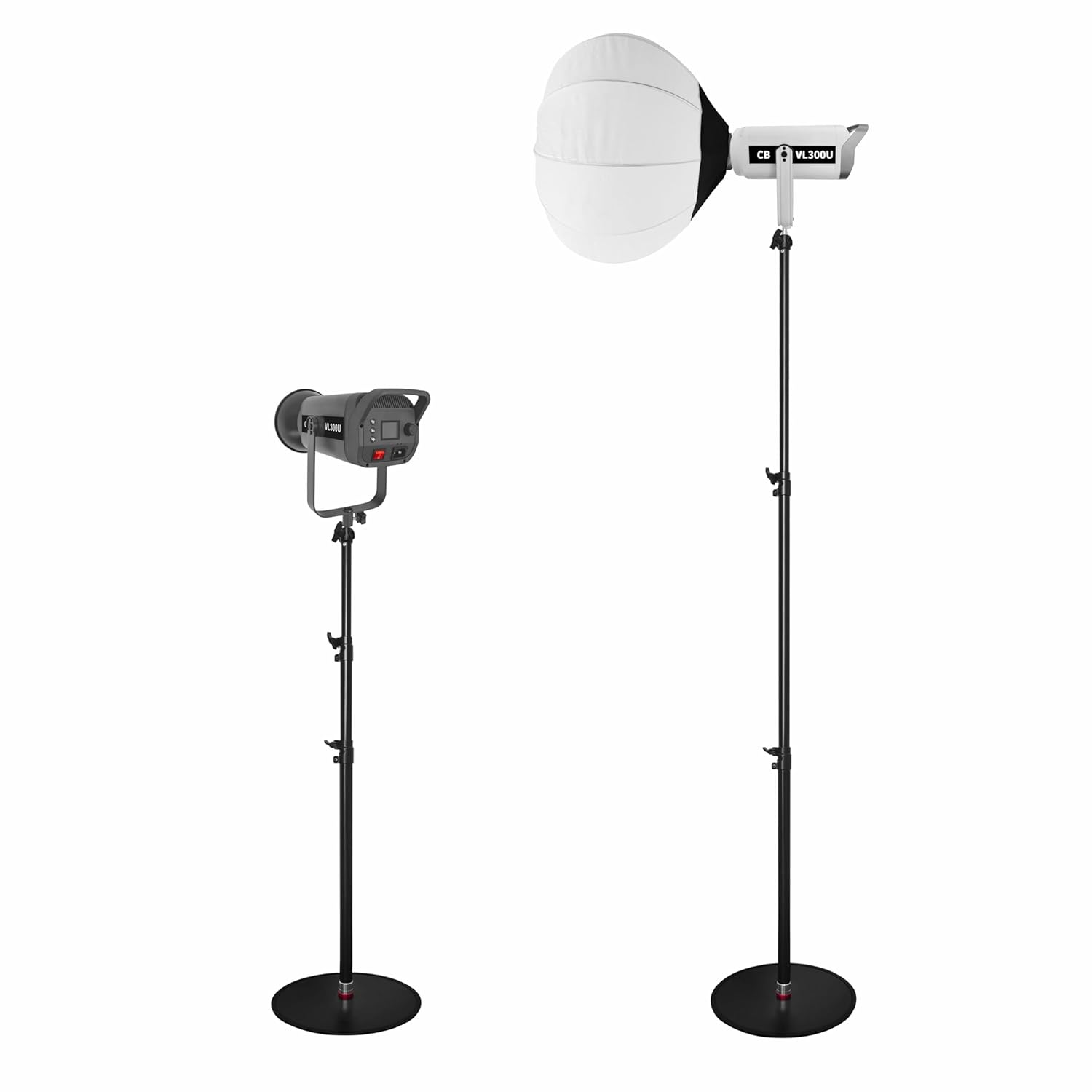 PHOTOMAX Professional Heavy Duty Light Stand with Iron Flat Base, 85-250cm Adjustable Aluminum Floor Stand, 20kg Load Capacity for Studio Light, Camera, Softbox, Streaming & Photography