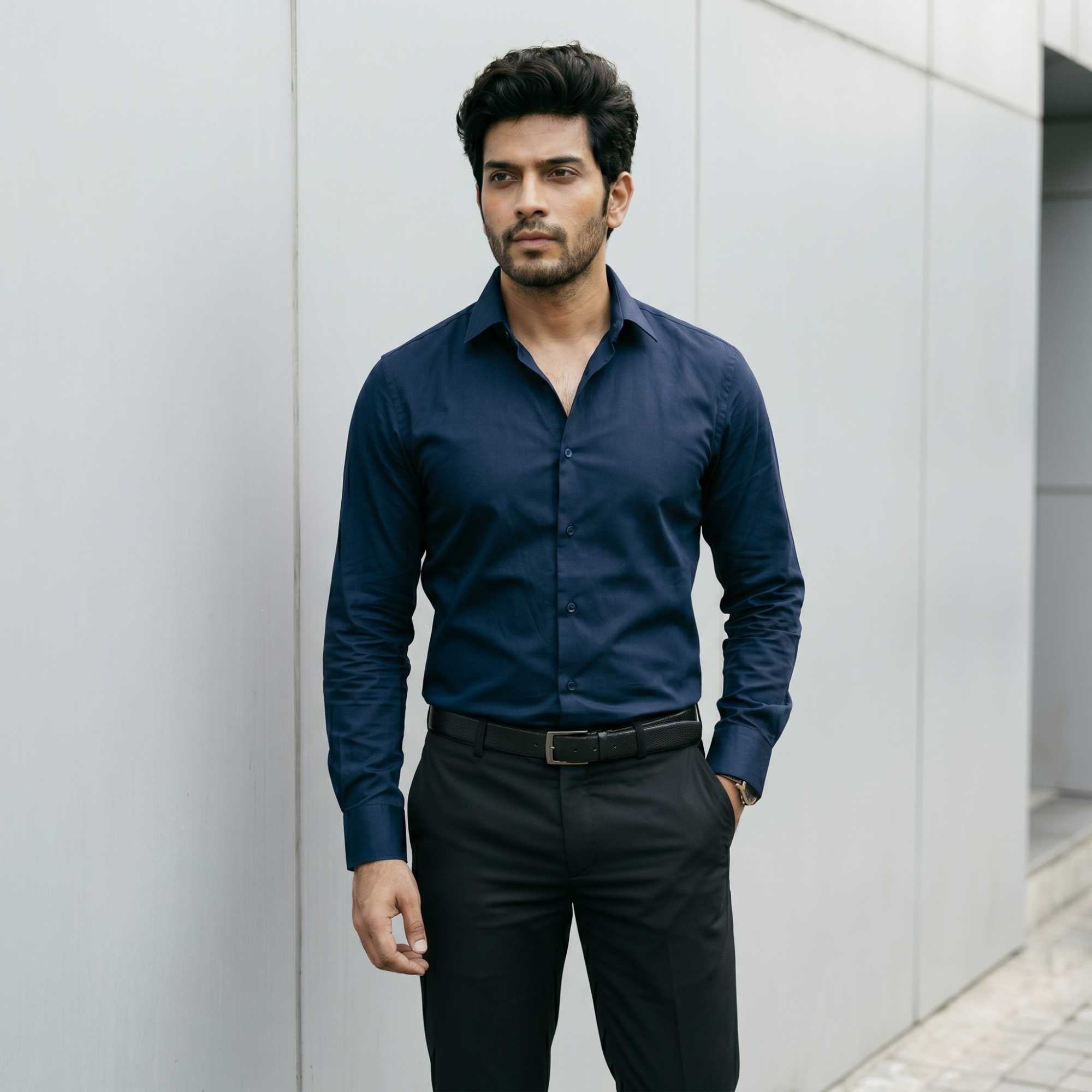 Dark Blue Shirt Matching Pant for Men | Formal Combo