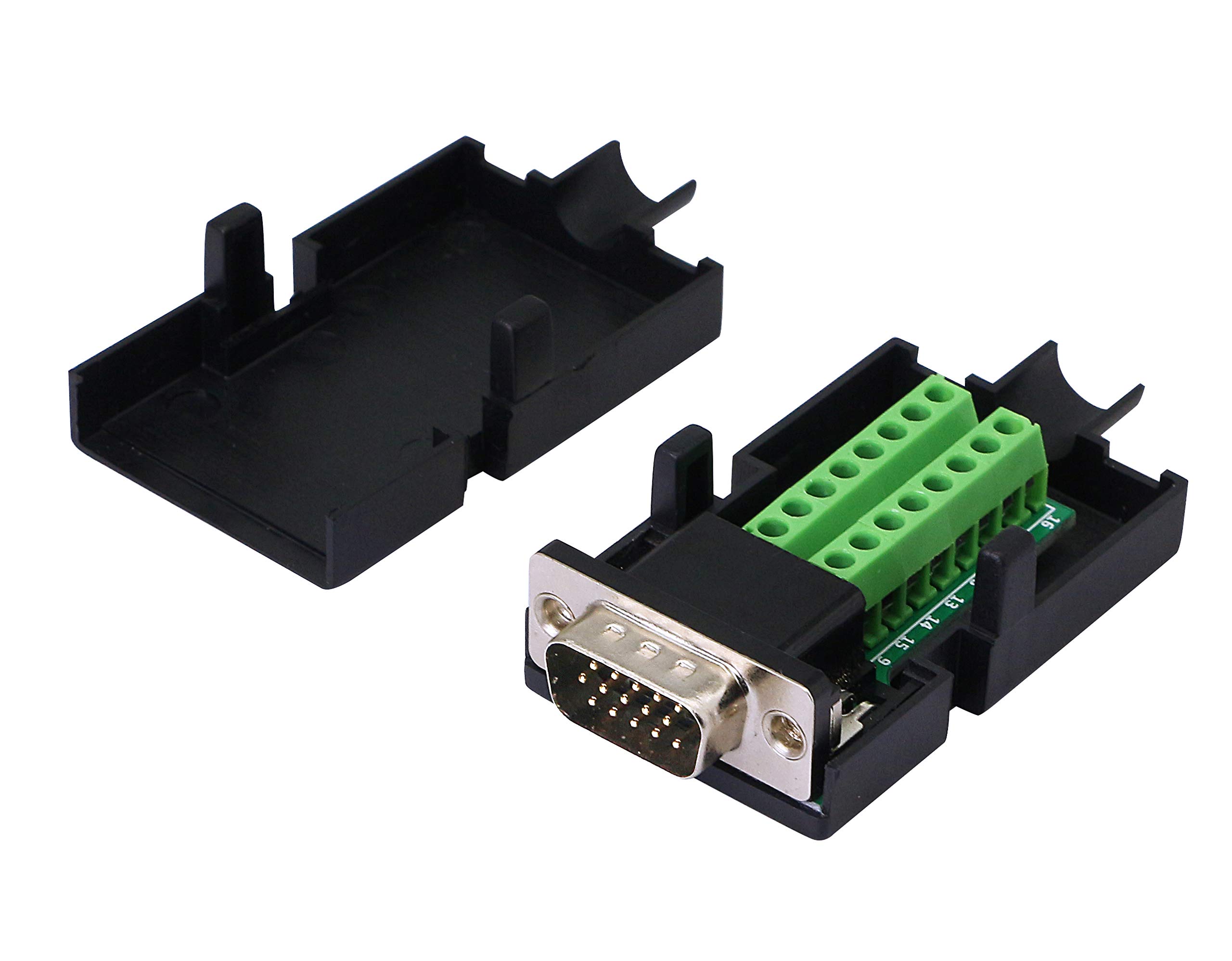 DB15 Solderless Male RS232 D-SUB Serial Adapter, 15 pin - ROBOTSKULL
