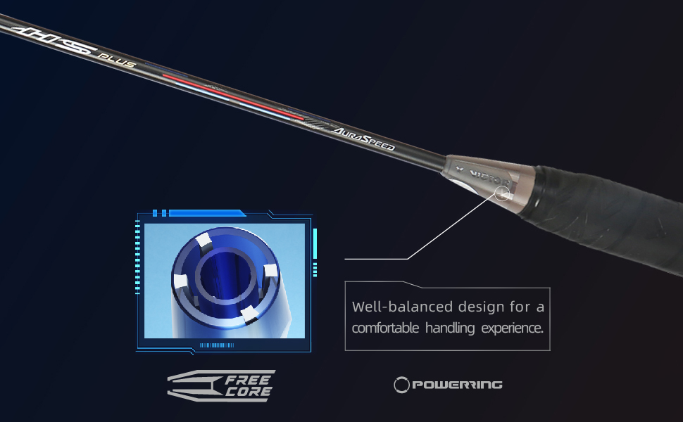 victor auraspeedhsplus 4u5 ② Victor Aura speed HS Plus 4u Badminton Racket | badminton