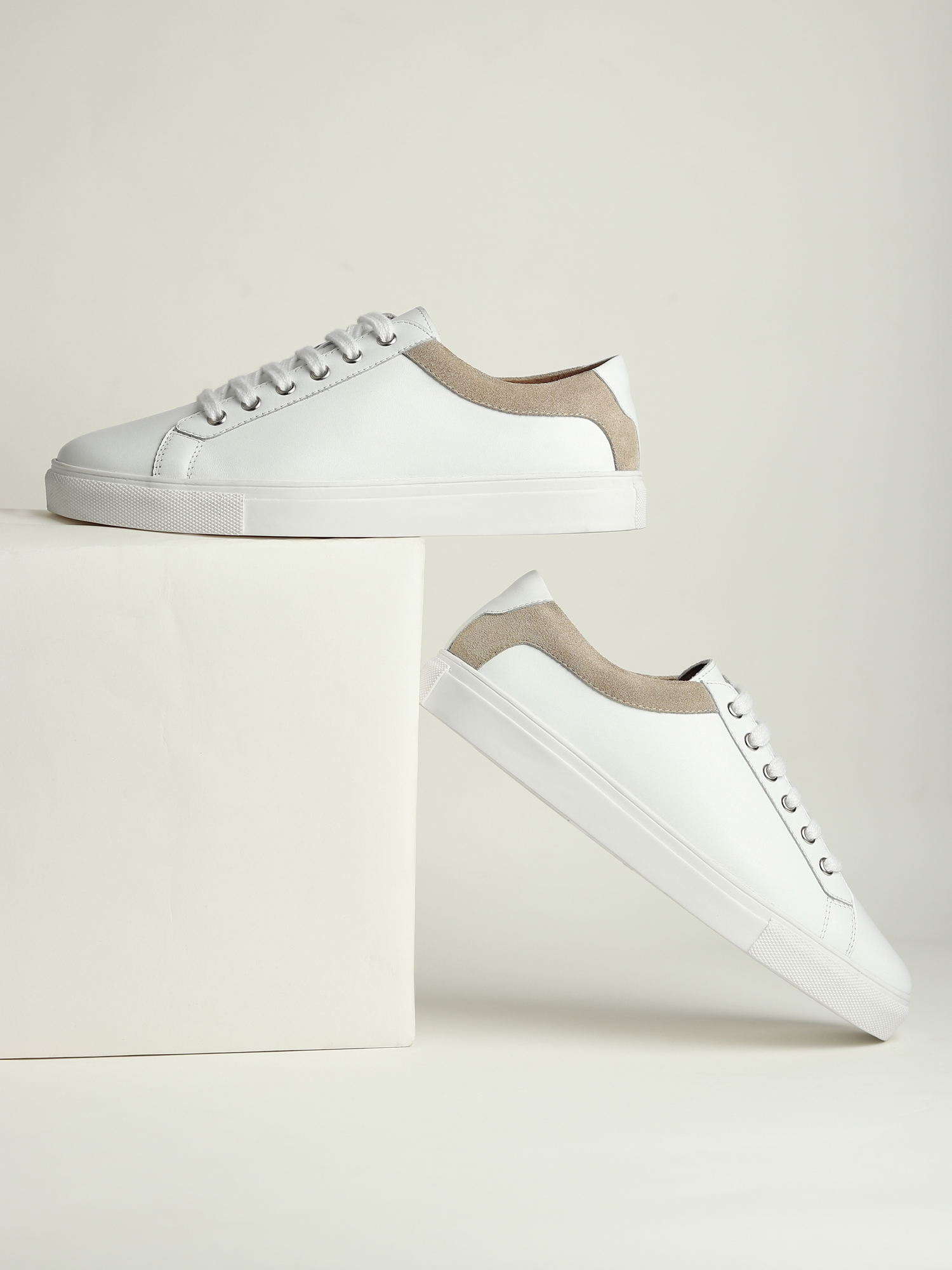 White leather plimsolls on sale mens