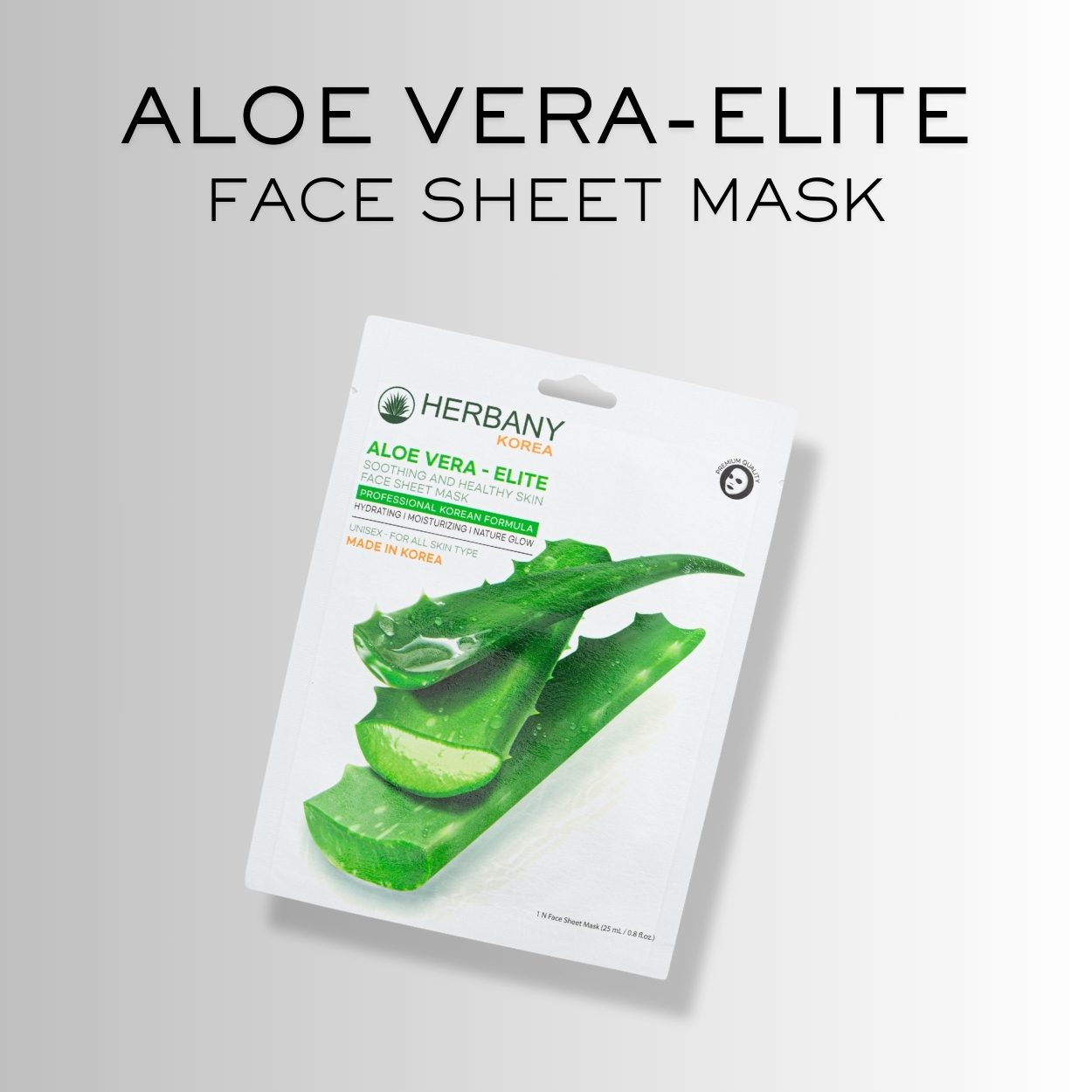 HERBANY KOREA - ALOE VERA FACE SHEET MASK - Herbany