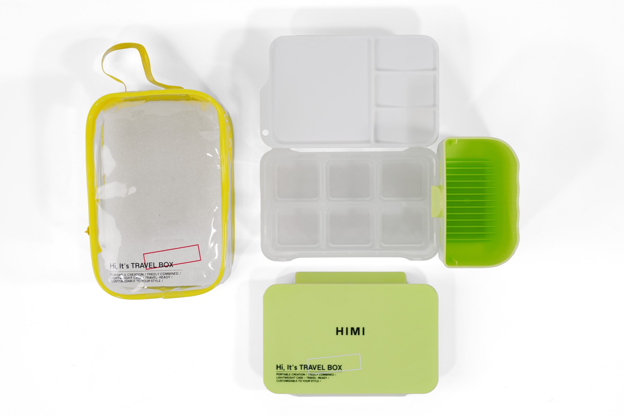 HIMI - Travel Box - Transparent Carrying Case with 12-Color Storage ...