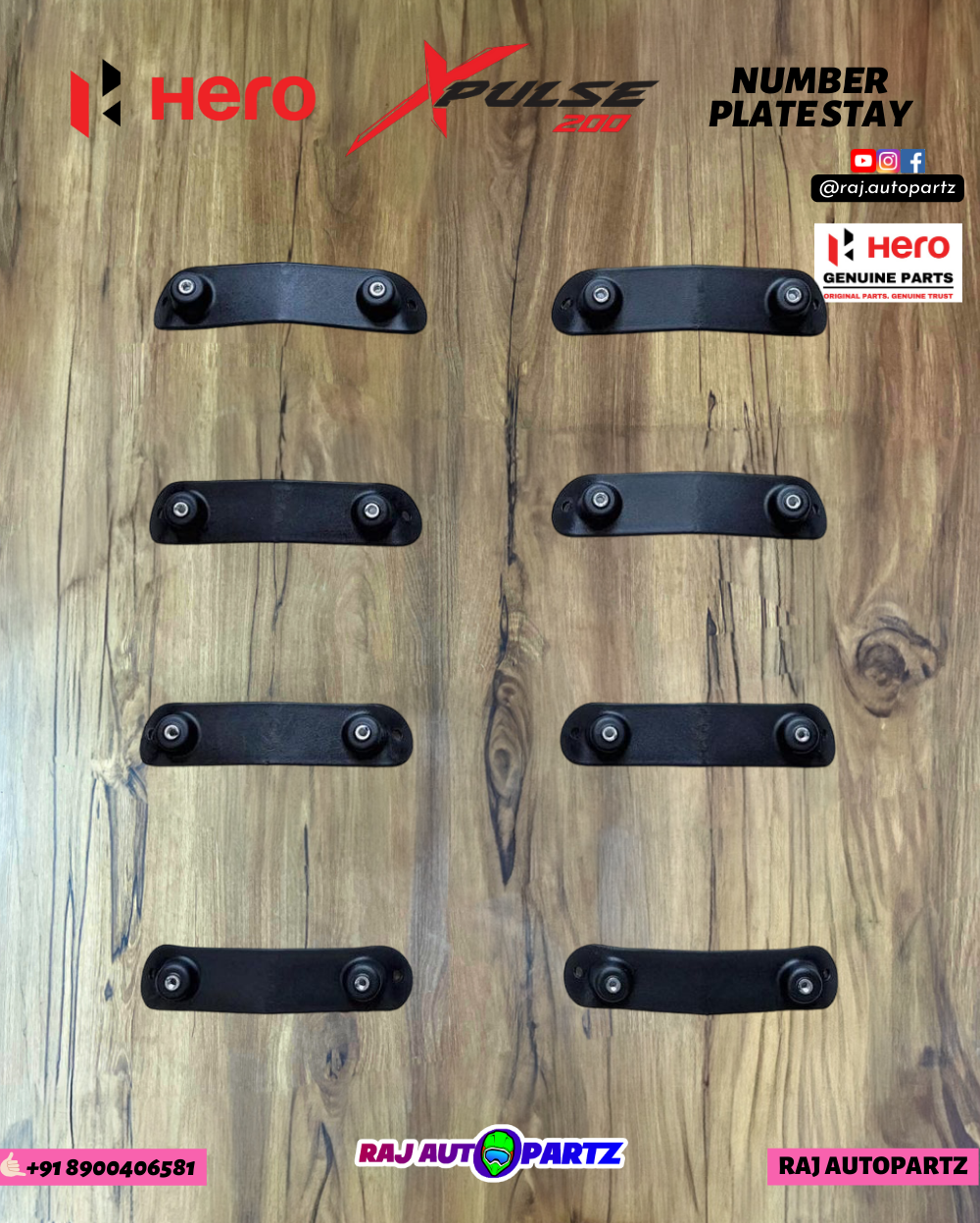 HERO XPULSE 200 Number Plate Stay HERO GENUINE PARTS