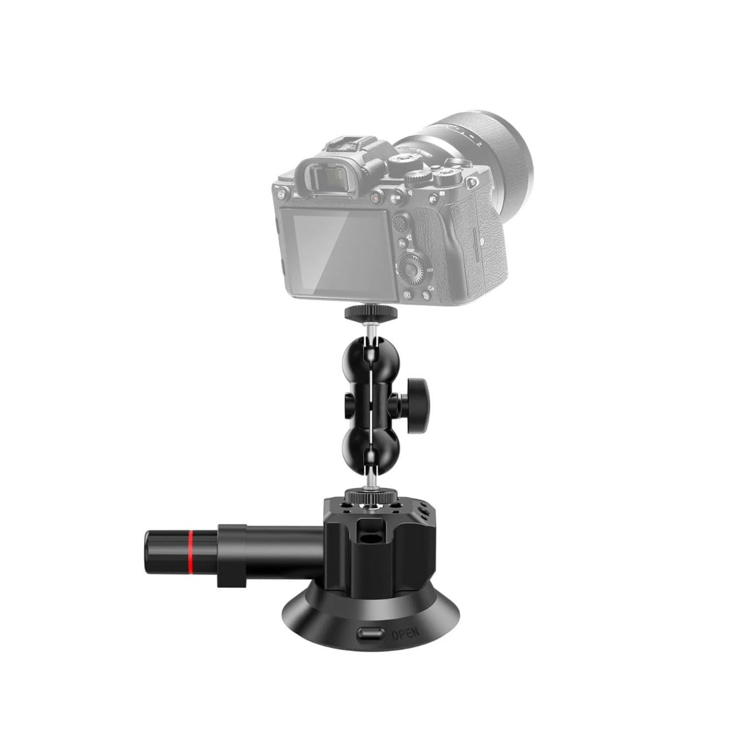PHOTOMAX SC-02 Magic arm Articulating Adjustable Arm with 1/4" Tripod Screw Super Clamp for DSLR Camera (SC- 02 with Dual Ball Head)