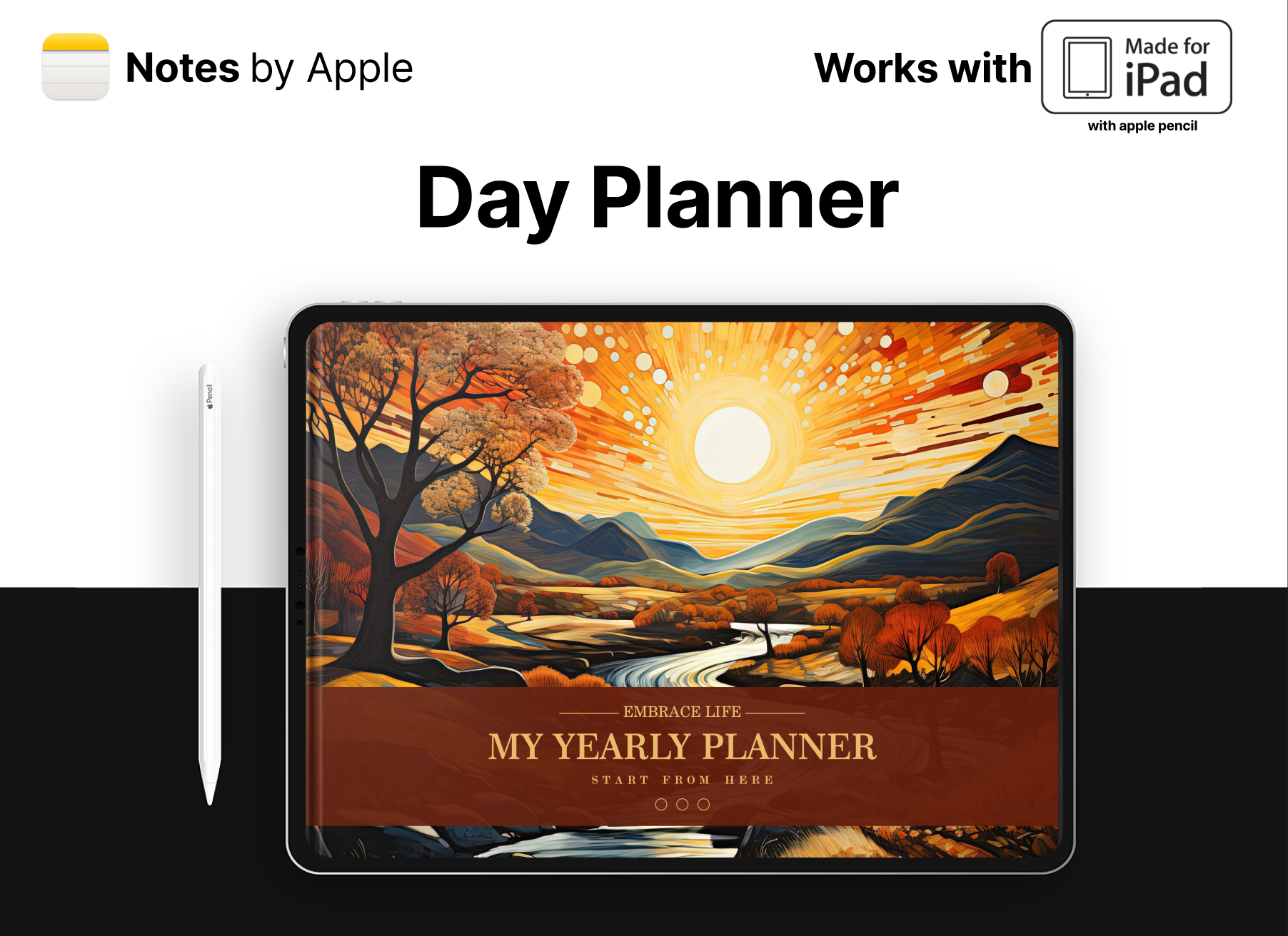 Comprehensive Day Planner for Apple Notes for iPad