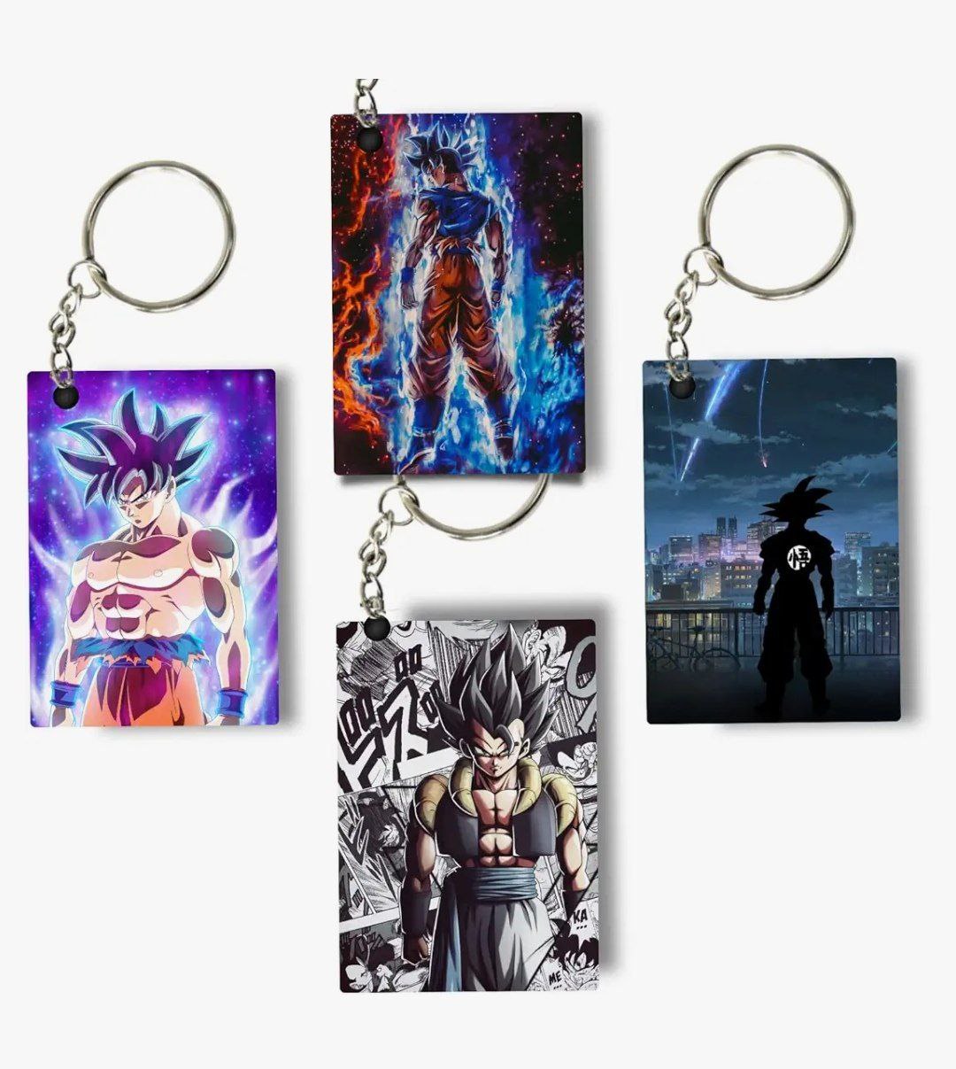 ANIME DOUBLE PRINTED KEYCHAIN (Pack of 4) FOR BIKE, SCOOTY, CAR ...