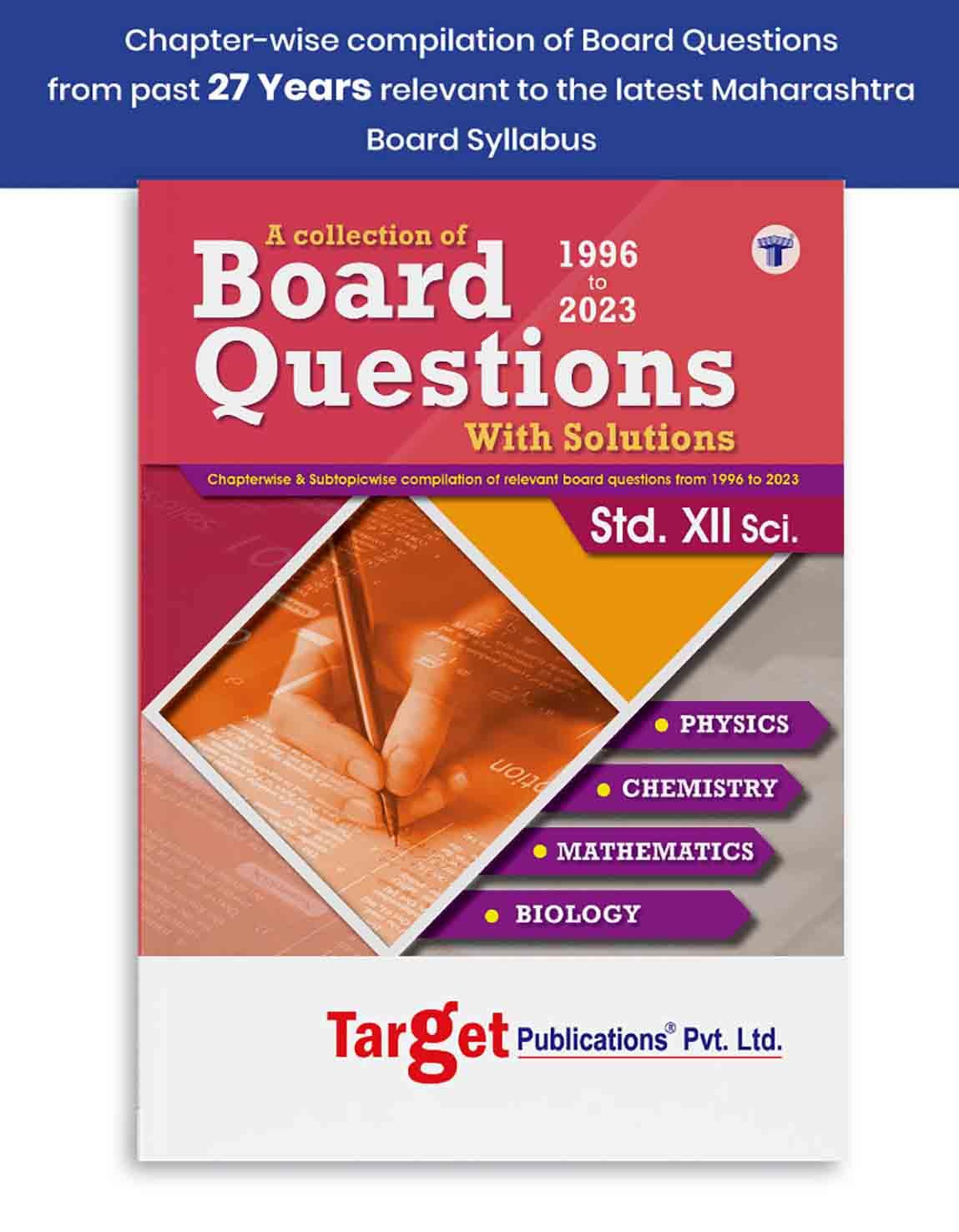 Std 12 Science Board Questions with Solutions PCMB - 1996 to 2023 ...