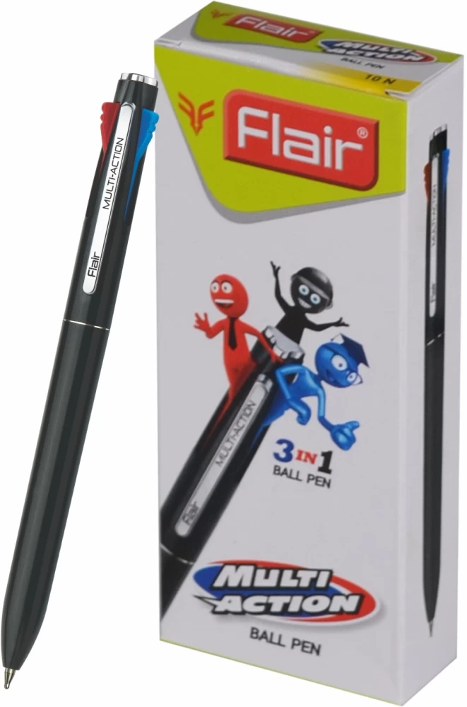 Flair Multi Action In Ball Pen (Blue Black Red)