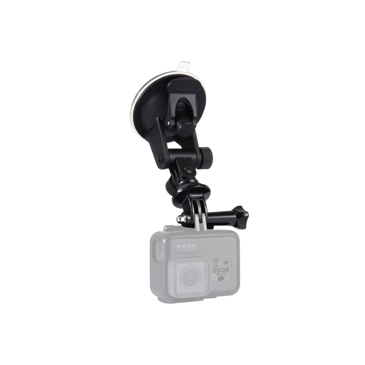 PHOTOMAX Solutions Car Windshield Suction Cup Mount with 1/4" Tripod Screw Super Clamp for DSLR Camera (Universal Mini Camera Suction Mount)