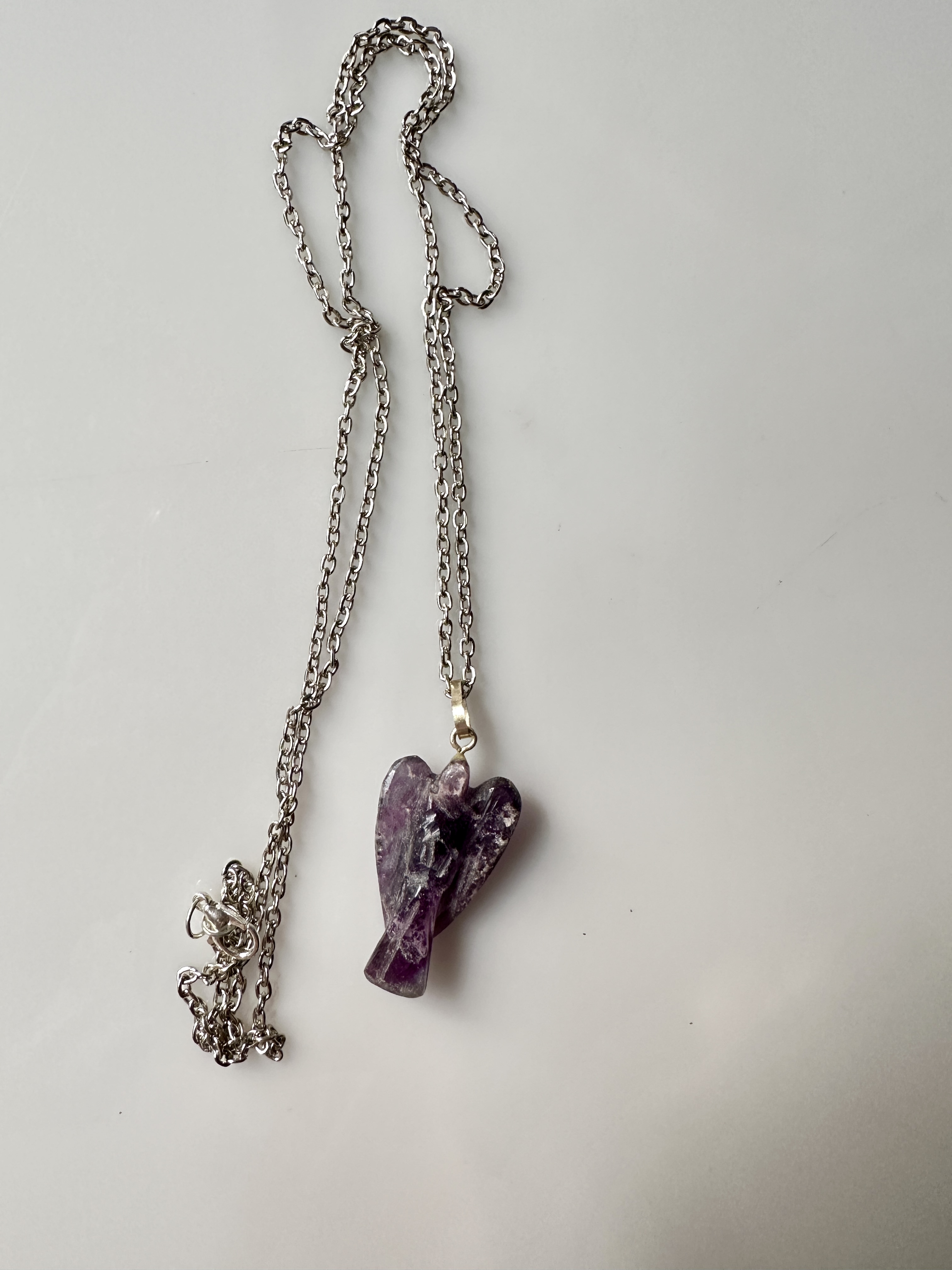 Amethyst fashion angel pendant