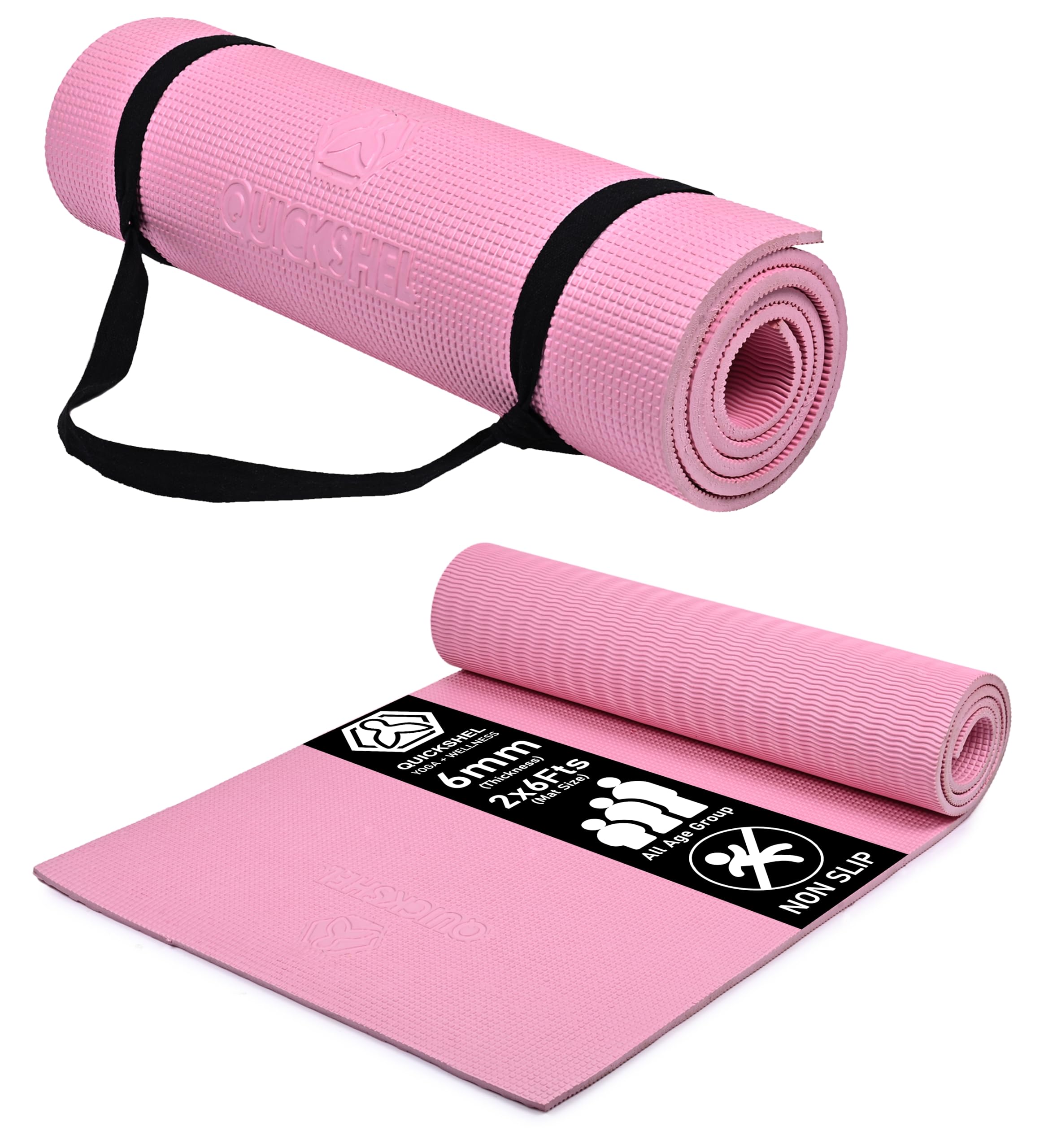 Quick Shel Yoga Mats: Anti-Skid, Water/Dirt Proof, Lightweight