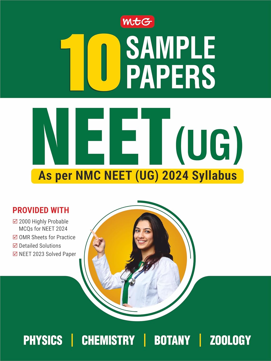 NEET 10 Sample Papers as per NMC NEET UG 2024 Syllabus