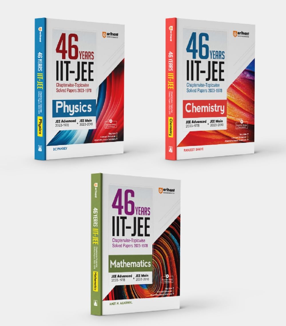 Arihant 46 Years IIT-JEE Physics, Chemistry, Mathematics Chapterwise ...