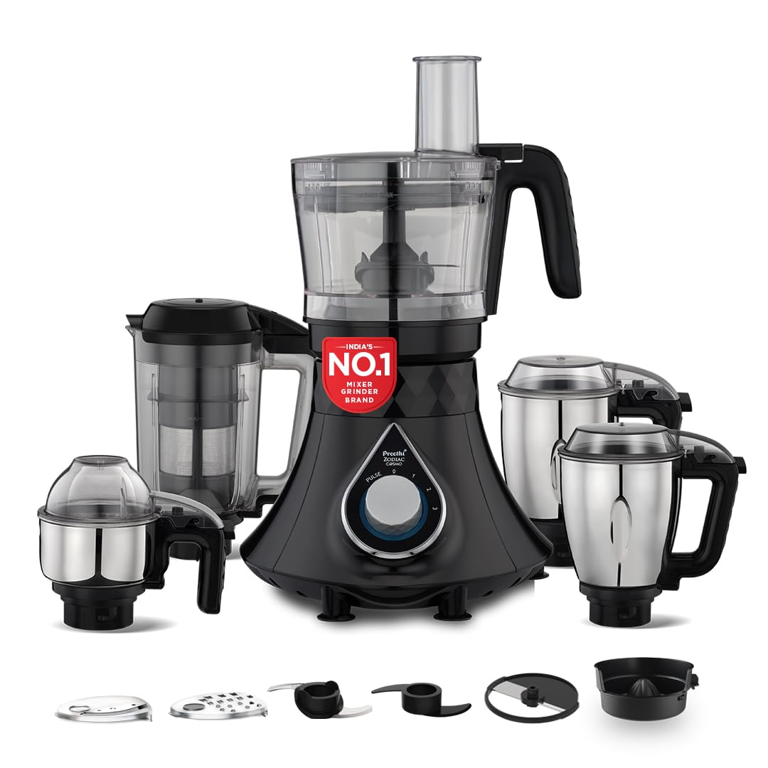 Preethi Zodiac Cosmo 750W Mixer Grinder - 5 Jars