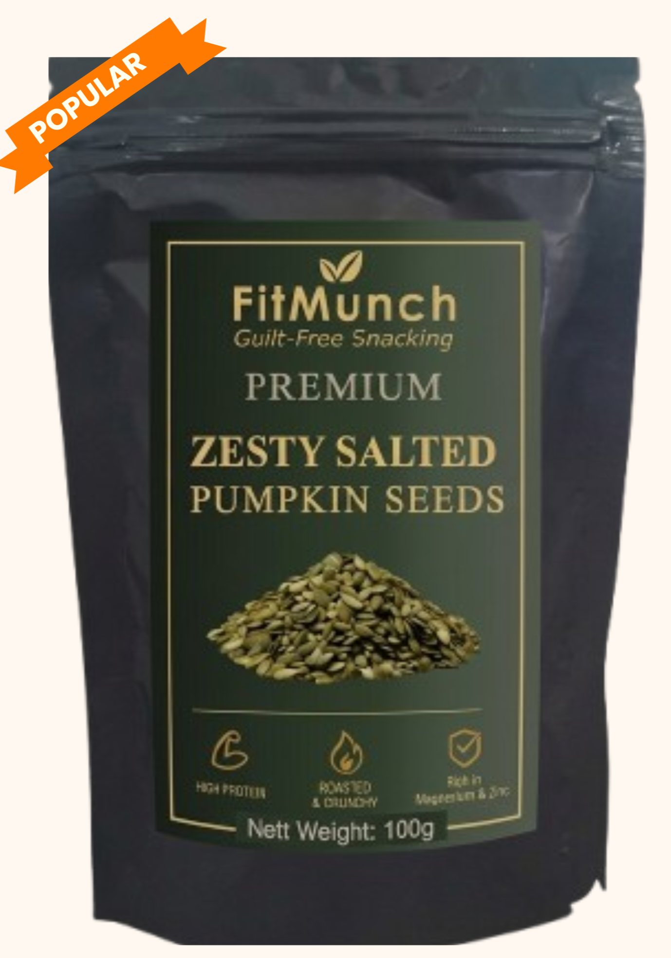 SEED  FitMunch Premium Pumpkin Seeds – Zesty Salted Superfood|Premium