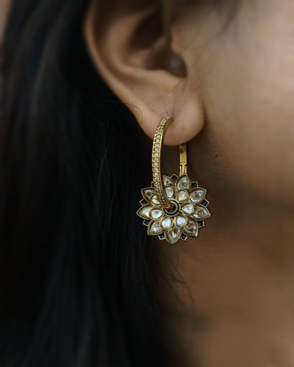Flower Baali Earring - Naira Collections