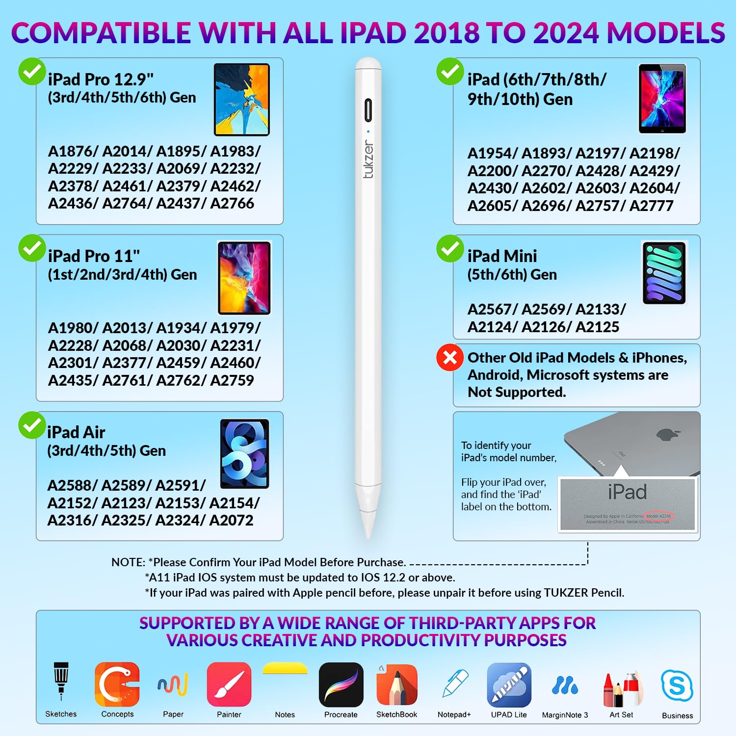 10th Generation Ipad A1893 Apple Pencil Apple Pen Ipad A1893